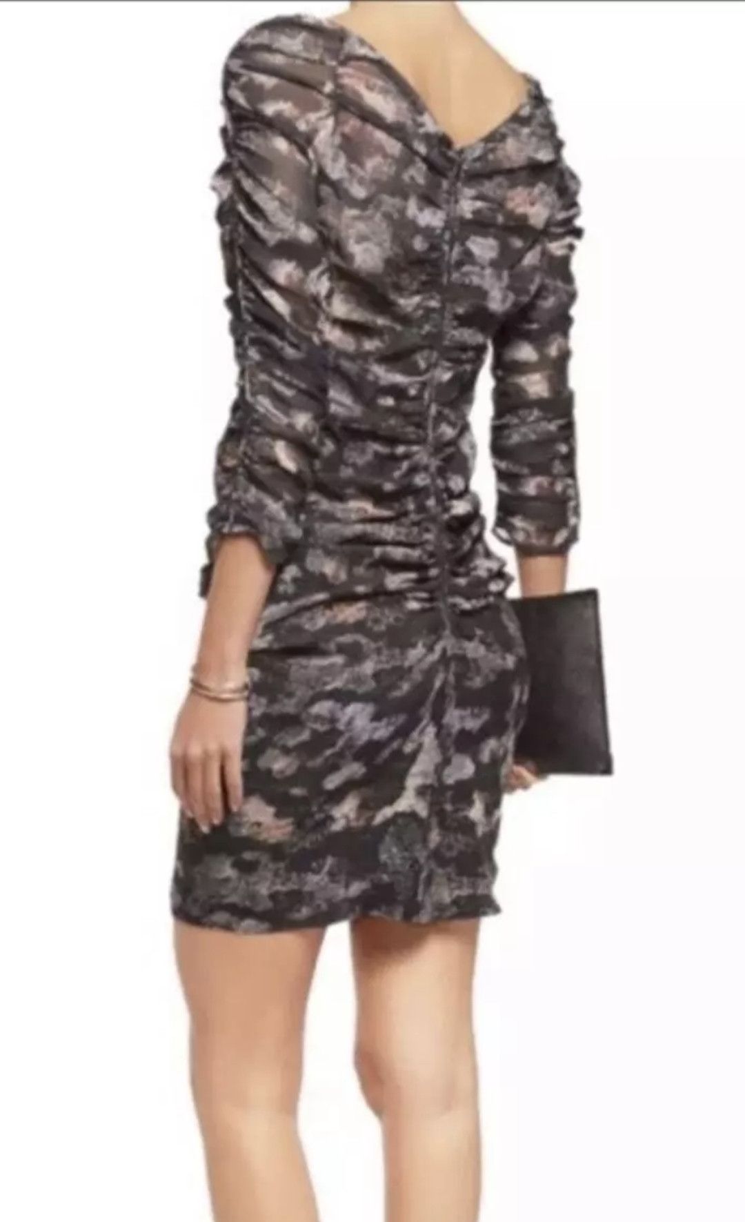 Isabel Marant Isabel Marant ruched 3/4 sleeved printed silk dress Size XS / US 0-2 / IT 36-38 - 5 Thumbnail