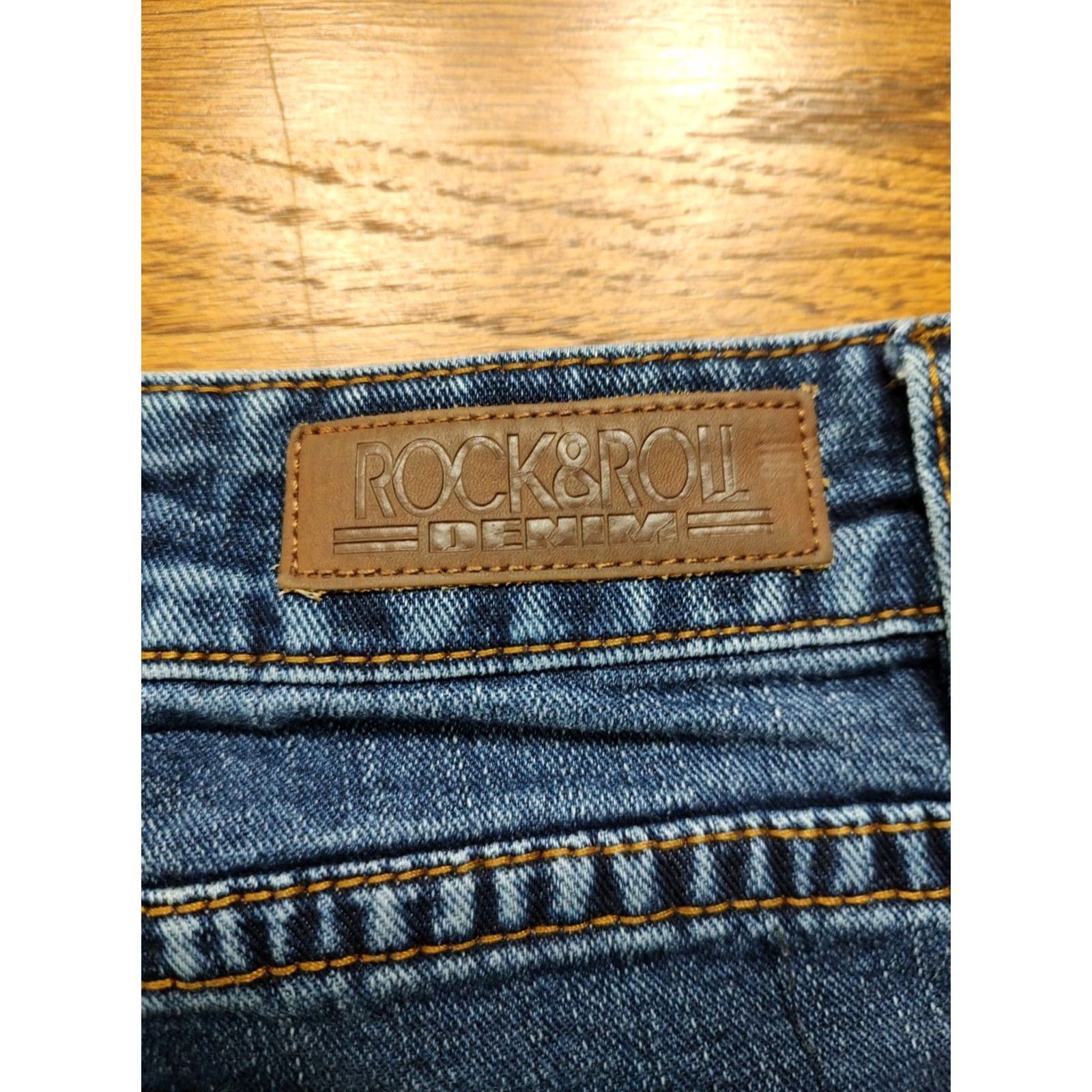 Denime VINTAGE Rock & Roll Denim Jeans Women 26 X 28 Inseam Bootcut Thick Stitch Cowboy Western Rock & Roll Denim Girls Size 26" / US 2 / IT 38 - 4 Thumbnail