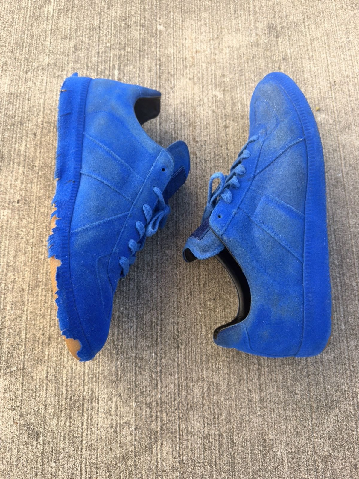 Maison Margiela GAT Low Blue Velvet Size US 10 / EU 43 - 6 Thumbnail