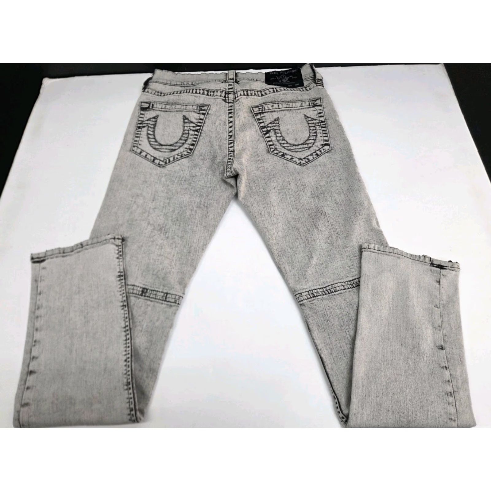 True Religion VINTAGE True Religion Jeans? Rocco Relaxed Skinny 32/33 Gray 5-Pocket Embroidered Denim Mens Size US 32 / EU 48 - 2 Thumbnail