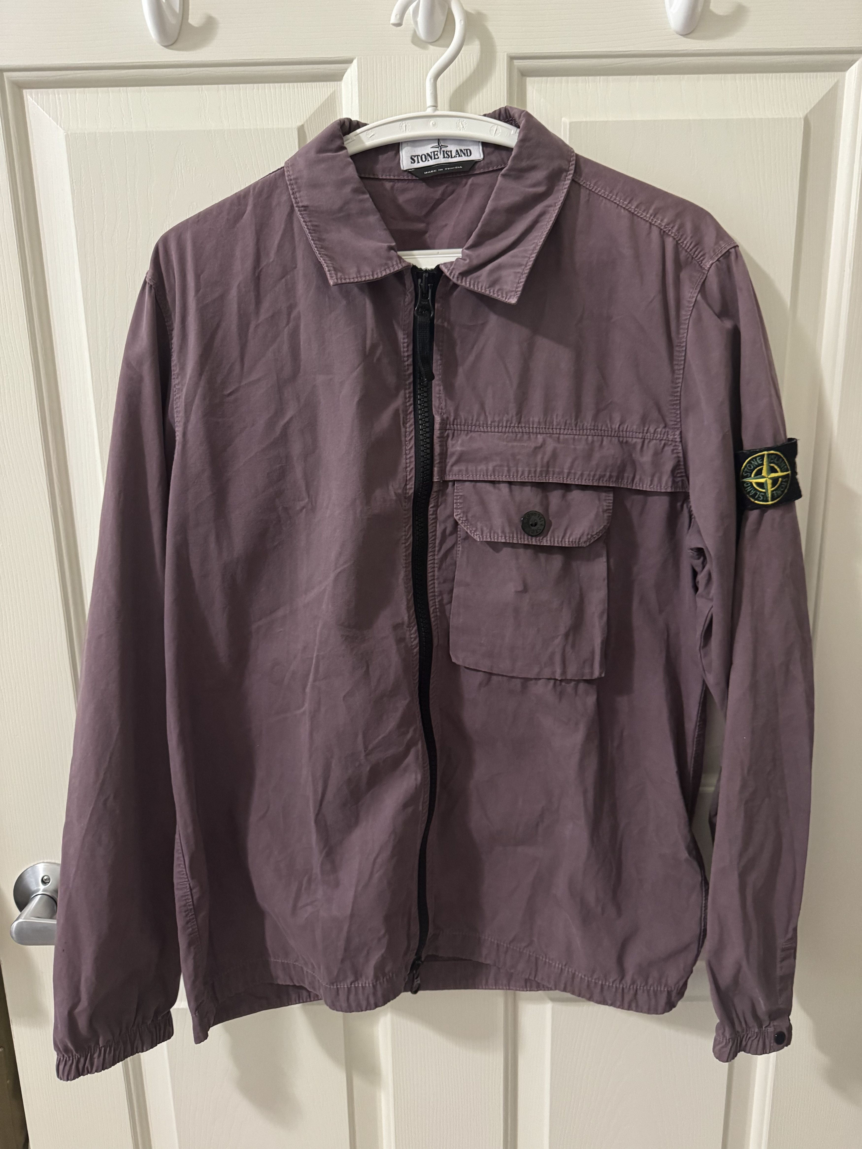 Auth Stone Island Purple Overshirt (Size Medium), Men's