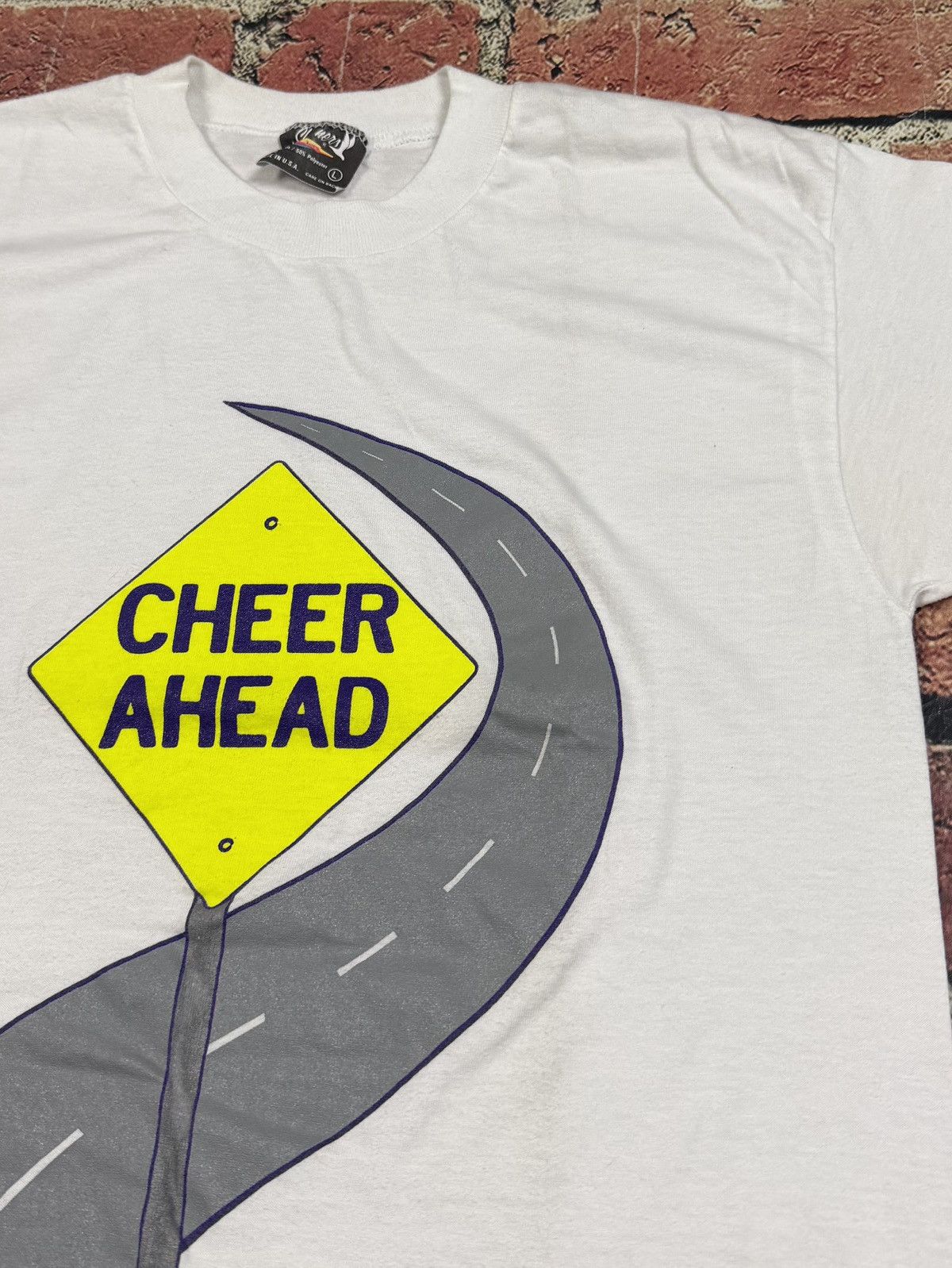 Other Vintage 90s Cheerleader T Shirt Single Stitch Cheer Ahead Size US L / EU 52-54 / 3 - 7 Thumbnail