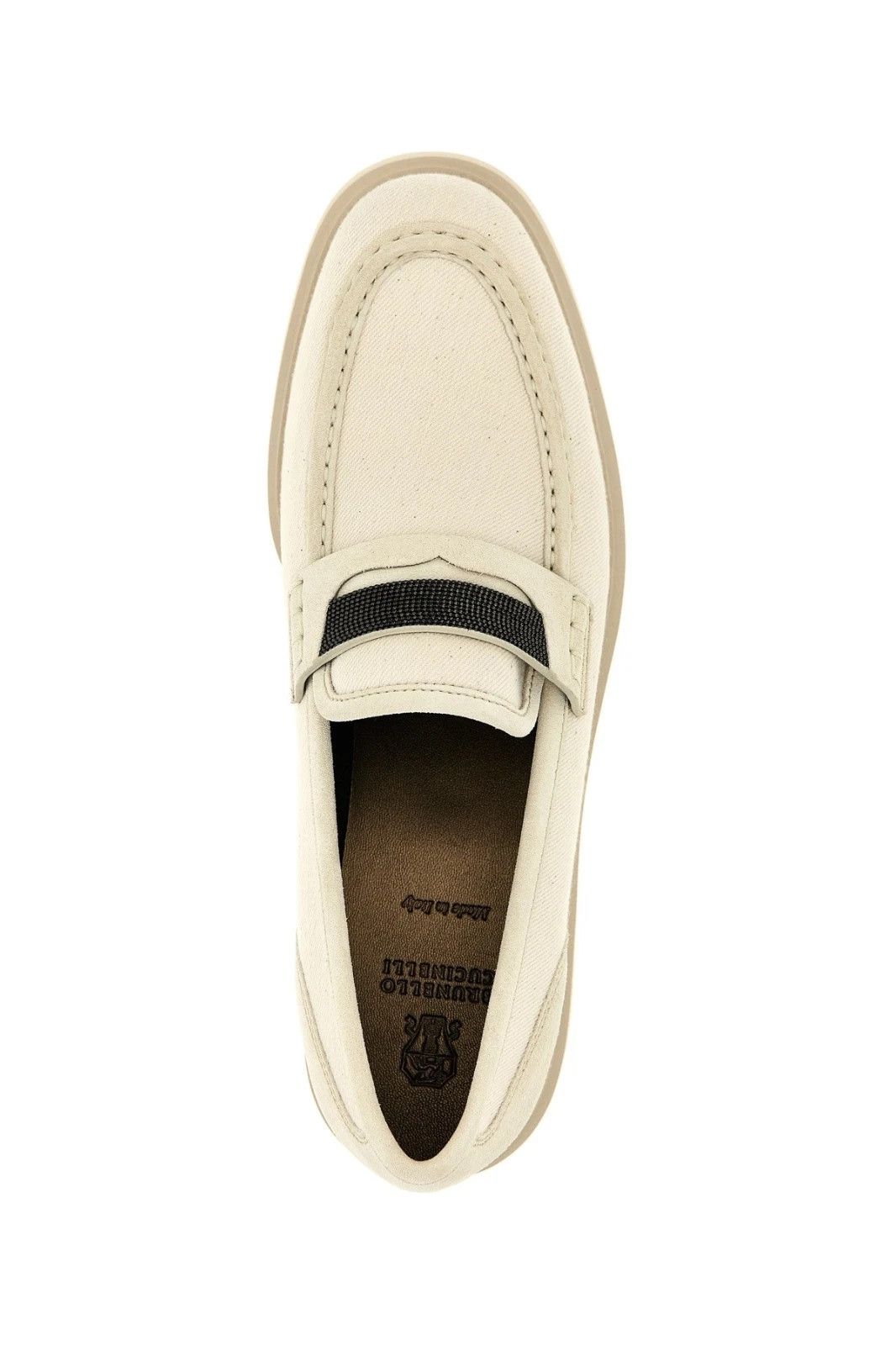 Brunello Cucinelli BRUNELLO CUCINELLI Beige Suede Loafers New & Authentic Size US 6.5 / IT 36.5 - 4 Thumbnail