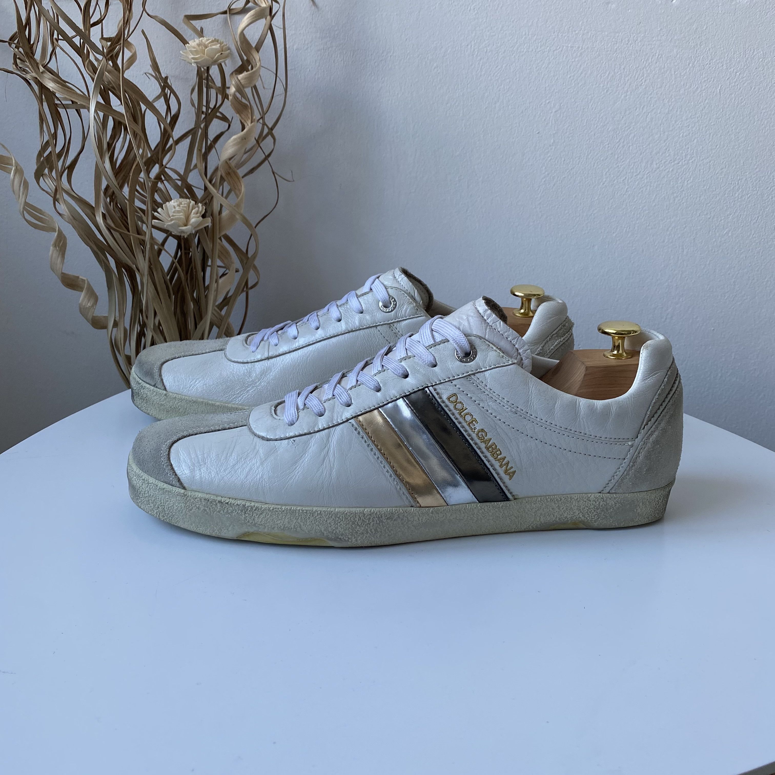 Dolce & Gabbana Dolce Gabbana portofino casual leather sneakers shoes Size US 11 / EU 44 - 1 Thumbnail