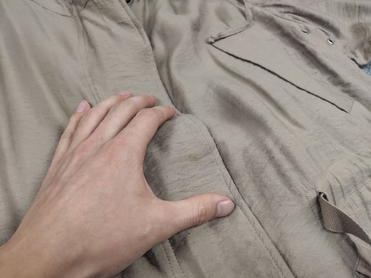 Allsaints All Saints Kinsley Parka Hooded Zip Up Tan Jacket Coat Size M / US 6-8 / IT 42-44 - 16 Thumbnail