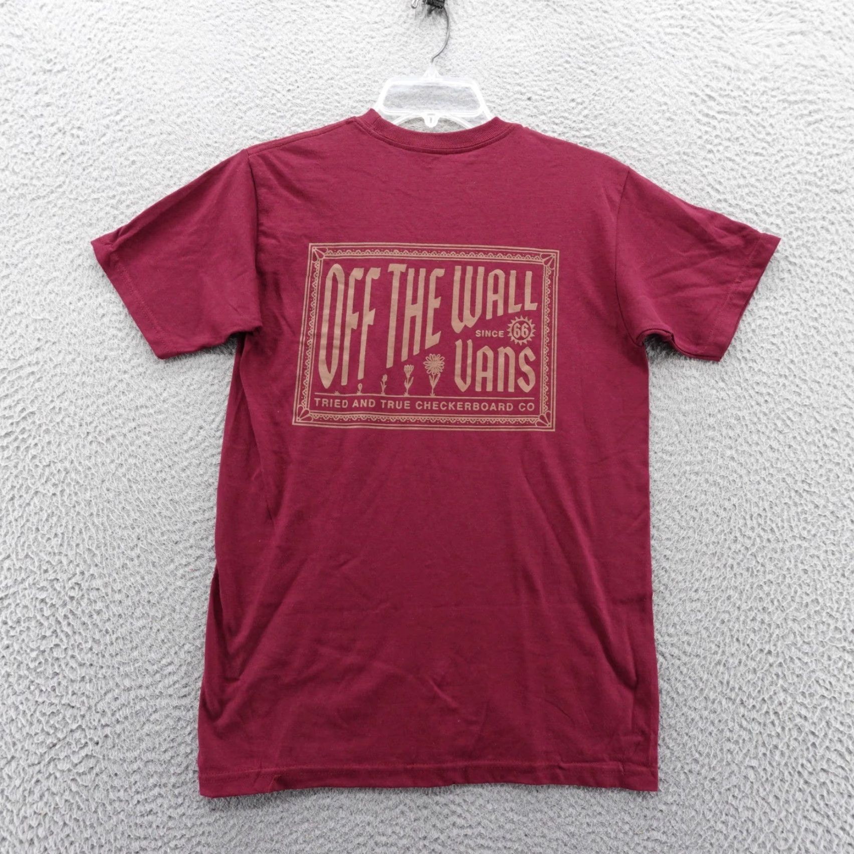 Vans Vans Off The Wall Graphic T Shirt Small Red Mens Short Sleeve Crew Neck NEW Size US S / EU 44-46 / 1 - 2 Thumbnail