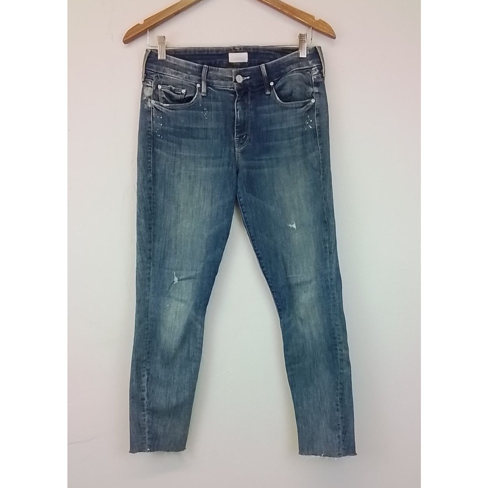 MOTHER Mother "The Looker" Ankle Jean Women's 27" Light Distressed Size 27" / US 4 / IT 40 - 2 Thumbnail