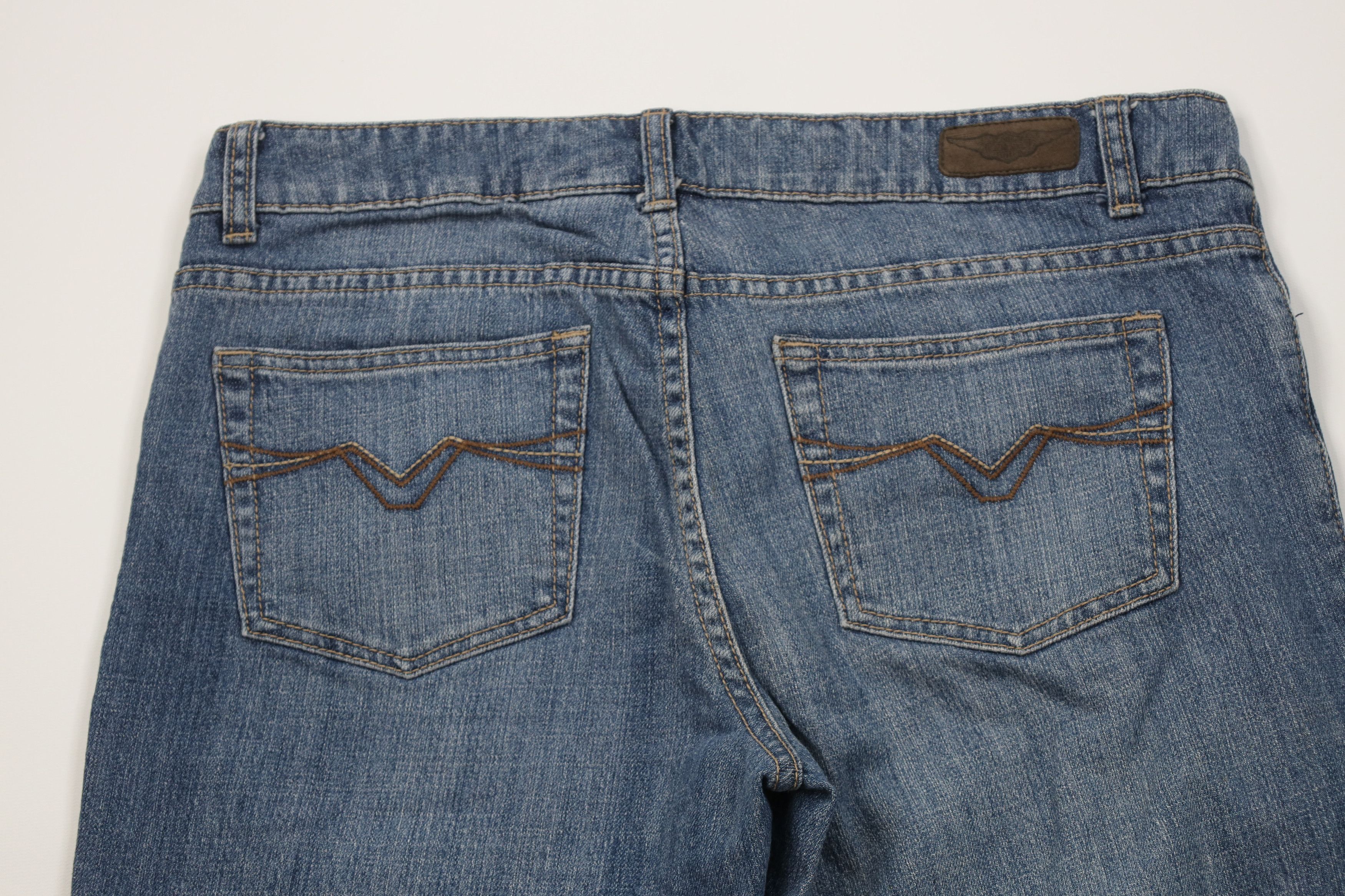 Harley Davidson Vintage Y2K Harley Davidson Flared Wide Leg Jeans Blue Size 32" / US 10 / IT 46 - 10 Thumbnail
