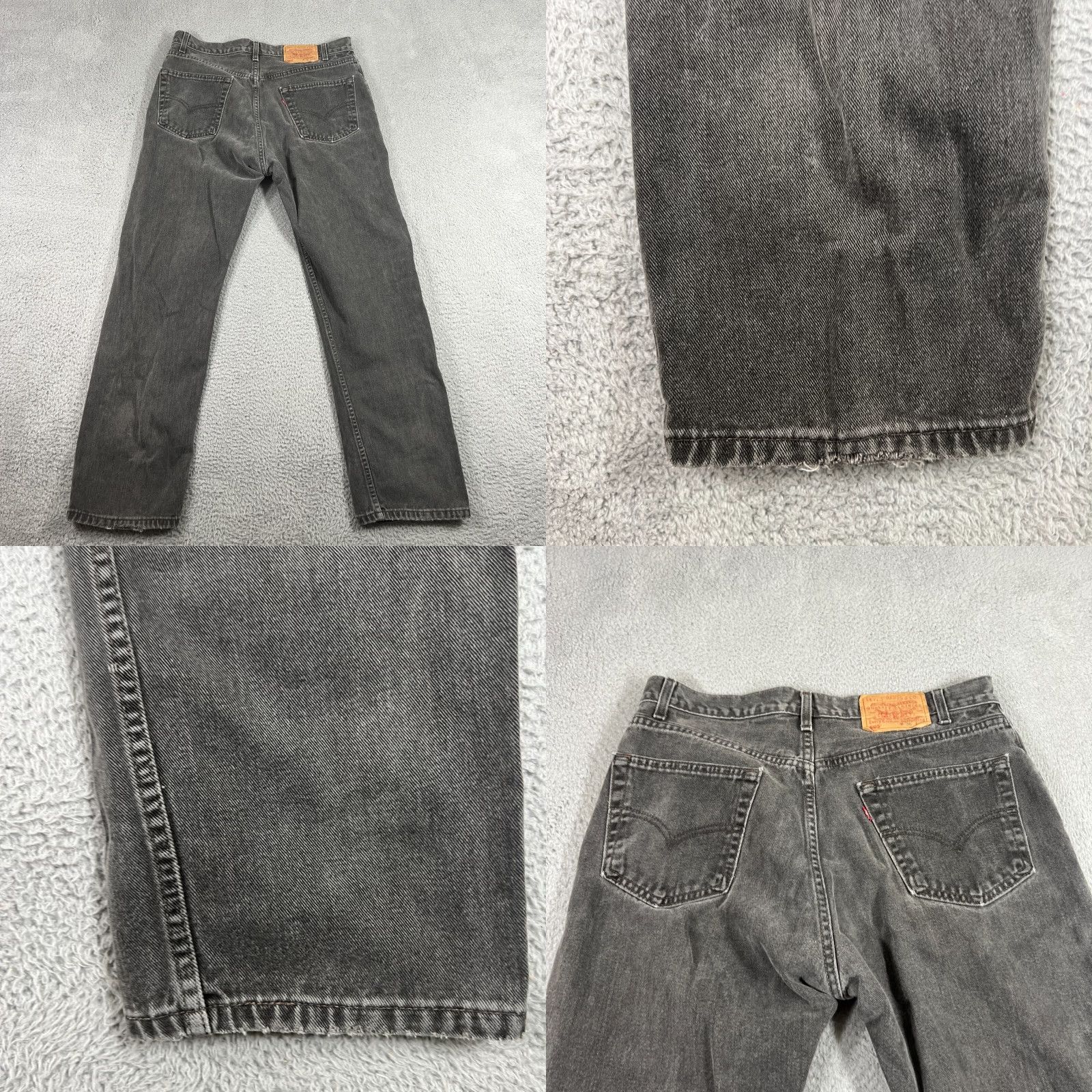 Levi's Vintage Levi's 505 Jeans Men 36x30 Regular Fit Black Distressed Denim Y2K Retro Size US 36 / EU 52 - 8 Thumbnail