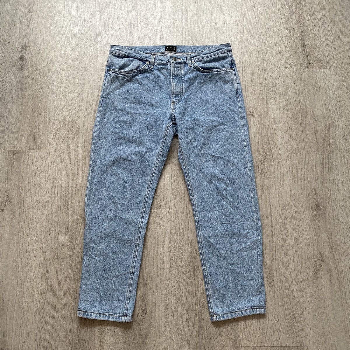 Indigo ASKET Light Wash Cropped Denim Jeans | Grailed