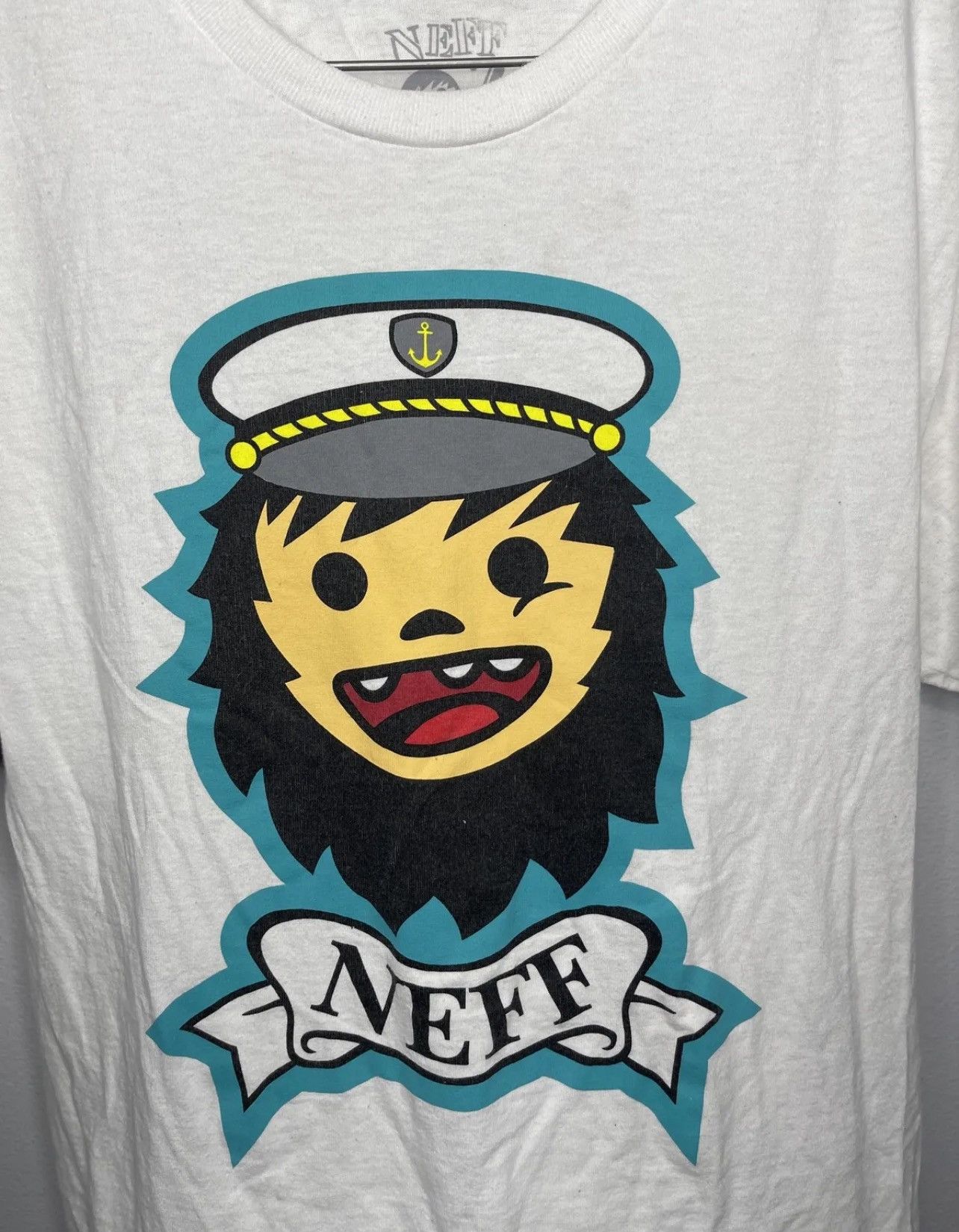 image of Neff Shirt Mens Large White Short Sleeve Graphic Wild Style