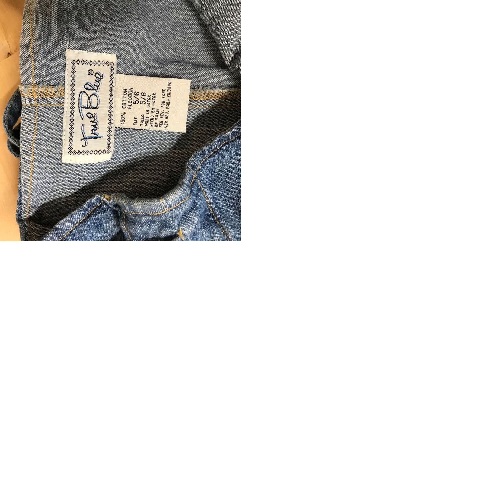 Denime VINTAGE True Blue Denim Skirt Tie Waist A-Line Short Women 5/6 Blue Cotton Pockets Slit Tan? (Note: There is an error) Size 27" / US 4 / IT 40 - 9 Thumbnail