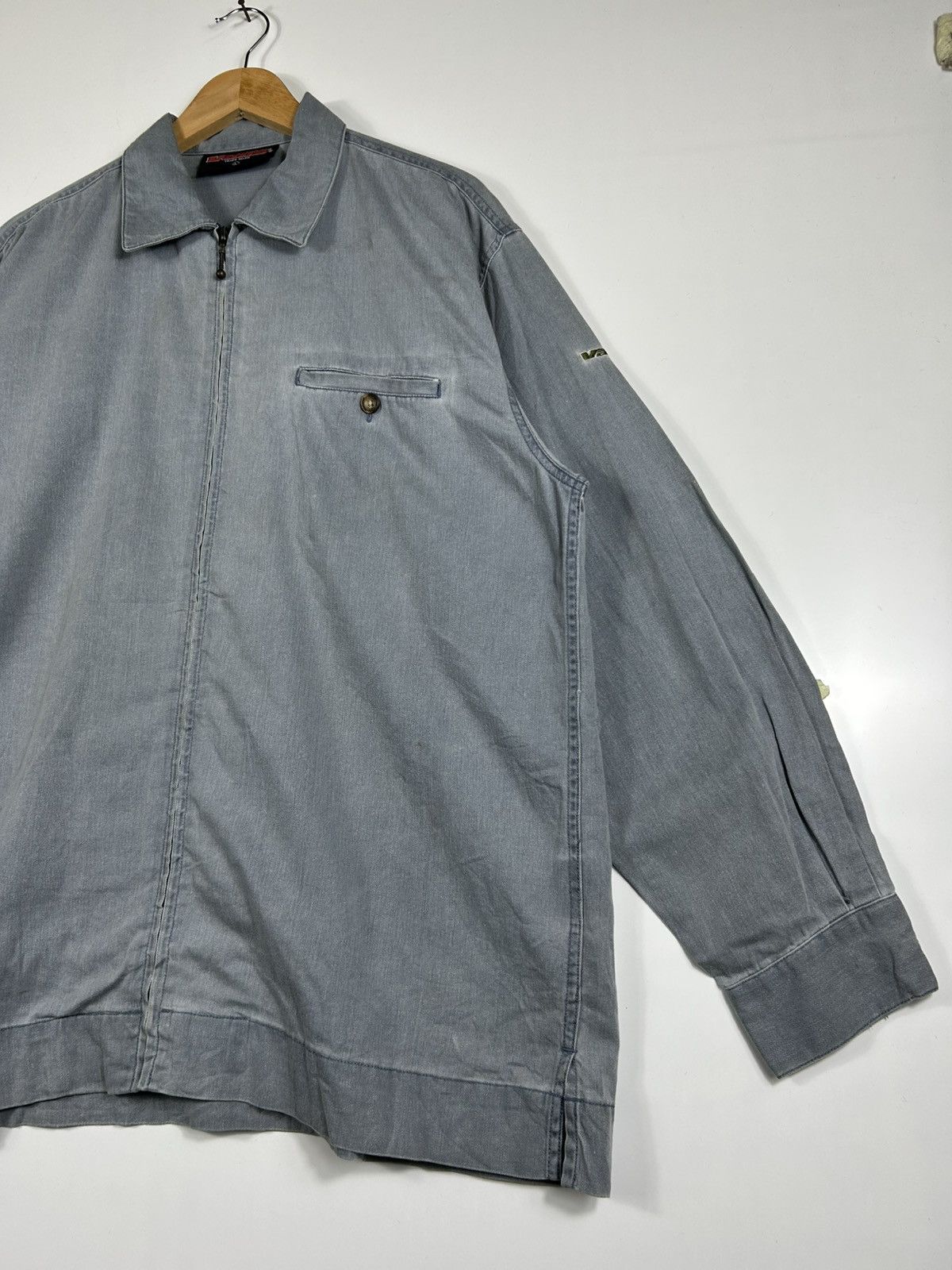Vans × Vintage ⚡️Vintage 90’s Vans USA Zipper Baggy Shirt Jacket Size US L / EU 52-54 / 3 - 3 Thumbnail