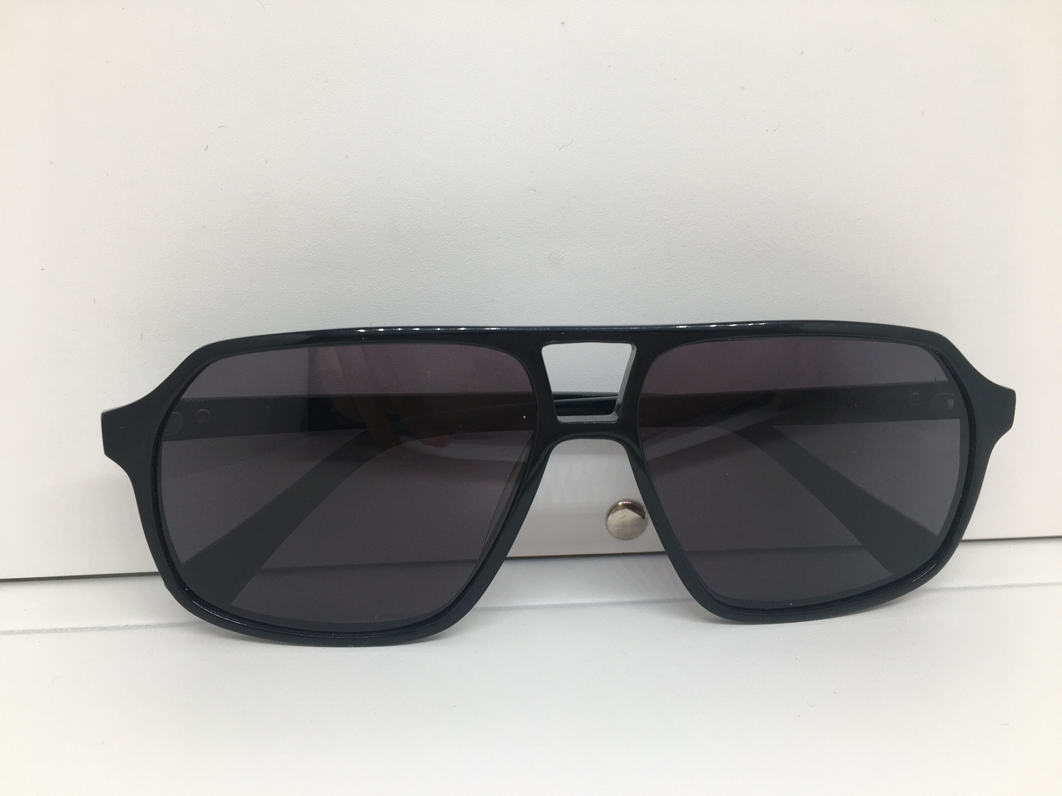 Vintage Vintage Black Aviator Sunglasses Frame Size ONE SIZE - 6 Thumbnail