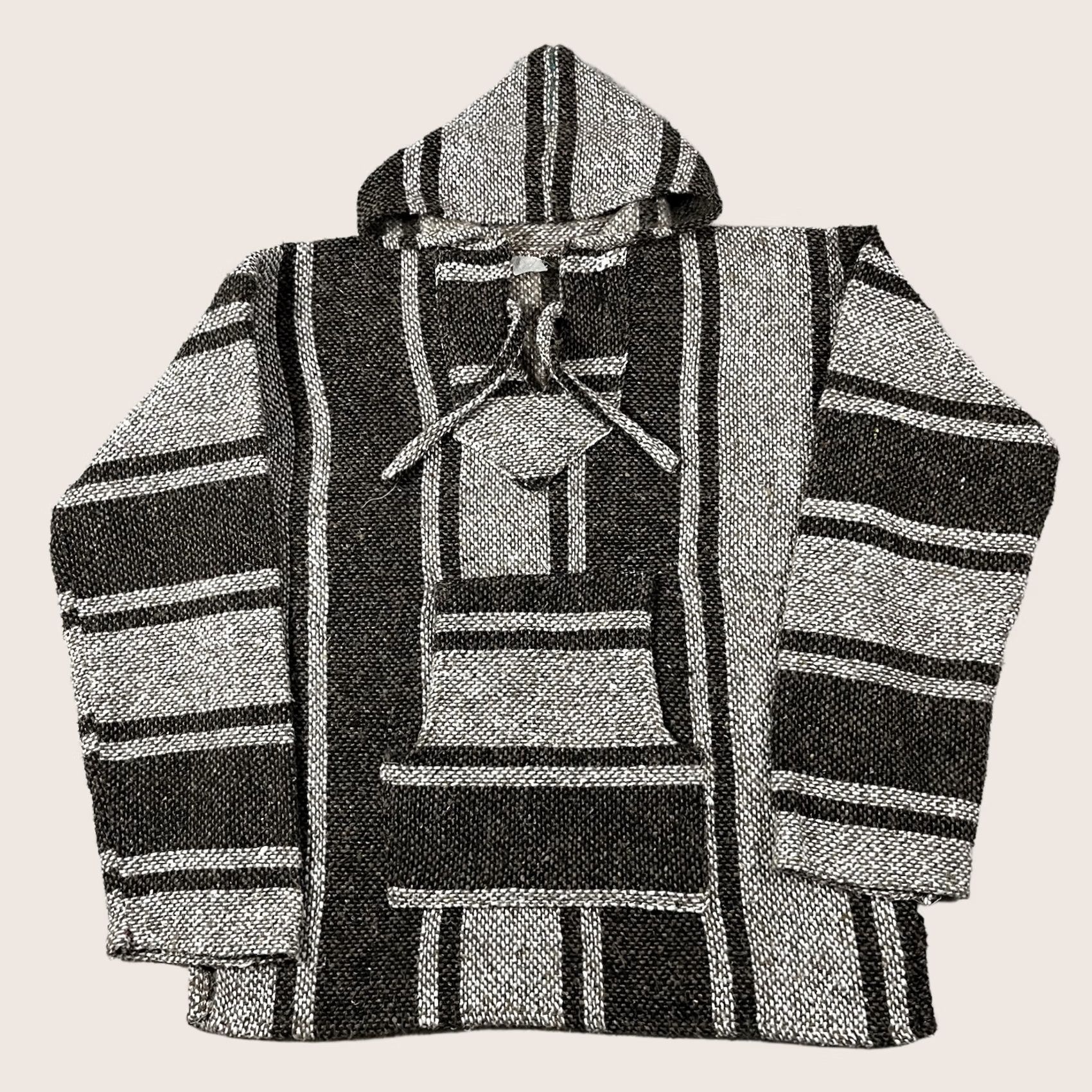 Vintage VINTAGE Baja Hoodie Mens M Brown Stripe Sweatshirt Drug Rug 90s Hippie Surf Festival Beache Edition? Size US M / EU 48-50 / 2 - 1 Thumbnail