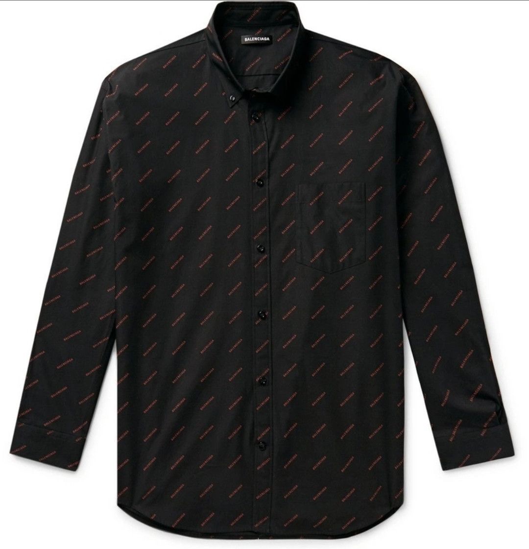 Balenciaga Allover logo shirt Size US XXL / EU 58 / 5 - 1 Thumbnail