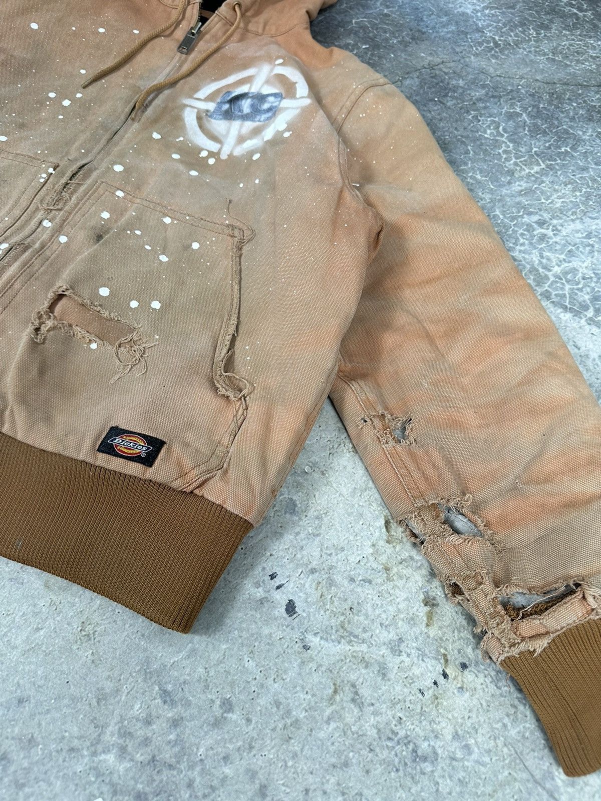 Dickies × Vintage Vintage Thrashed Hooded Dickies Paint Jacket Size US M / EU 48-50 / 2 - 3 Thumbnail