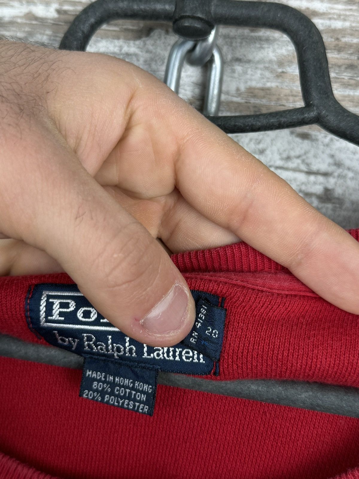 Polo Ralph Lauren × Vintage Mens Vintage Polo Ralph Lauren red sweatshirt rare rugby Size US XL / EU 56 / 4 - 5 Thumbnail