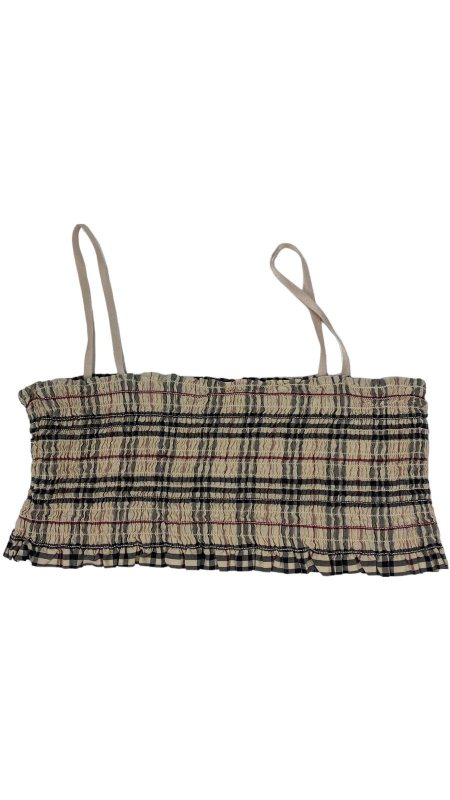 Burberry 🔥LASTDROP🔥 RARE Burberry Nova Check Beige Sport Crop Top Size S / US 4 / IT 40 - 2 Thumbnail