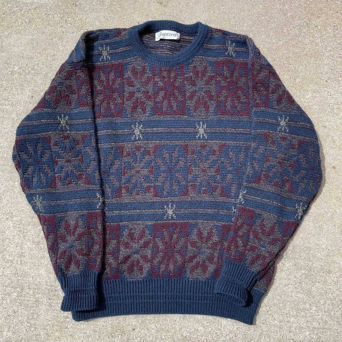Jantzen × Vintage Vintage 90s Jantzen Wool Knit Sweater M Size US M / EU 48-50 / 2 - 1 Thumbnail
