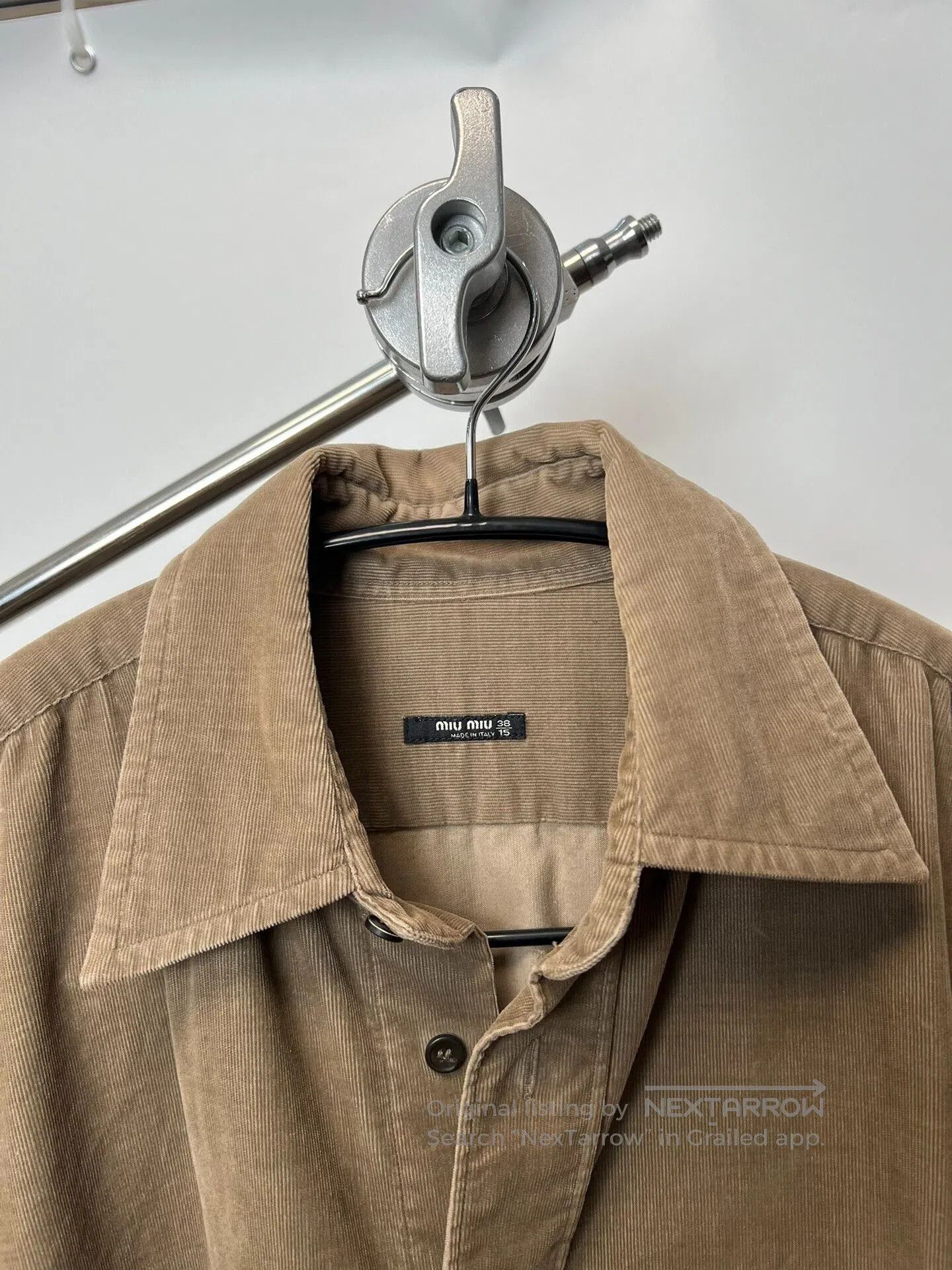 Miu Miu Miu Miu Vintage 80s Corduroy Shirt. Size S / US 4 / IT 40 - 3 Thumbnail