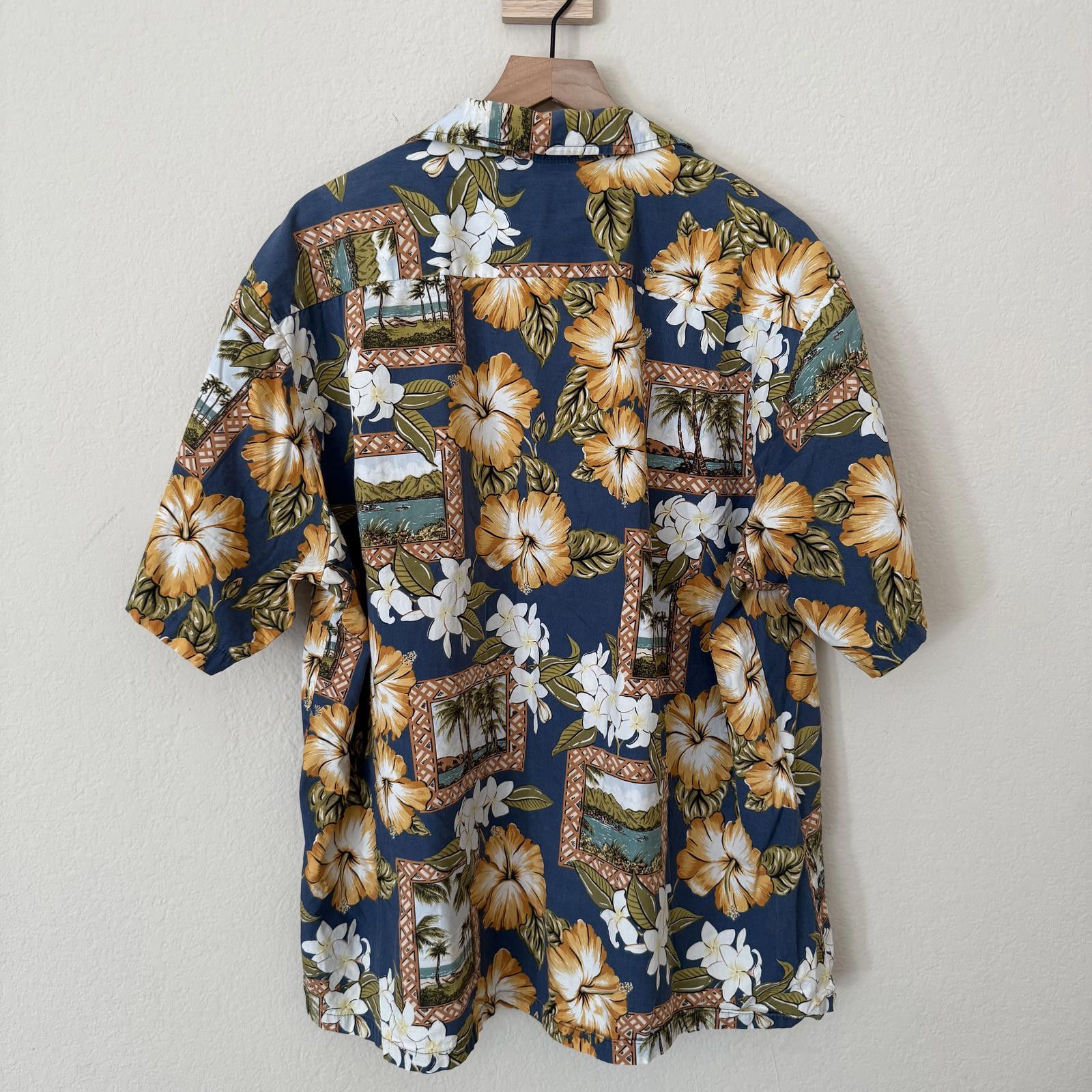 Other Bishop St. Shirt Men's Blue Short Sleeve Hawaiian Button Size US XL / EU 56 / 4 - 3 Thumbnail