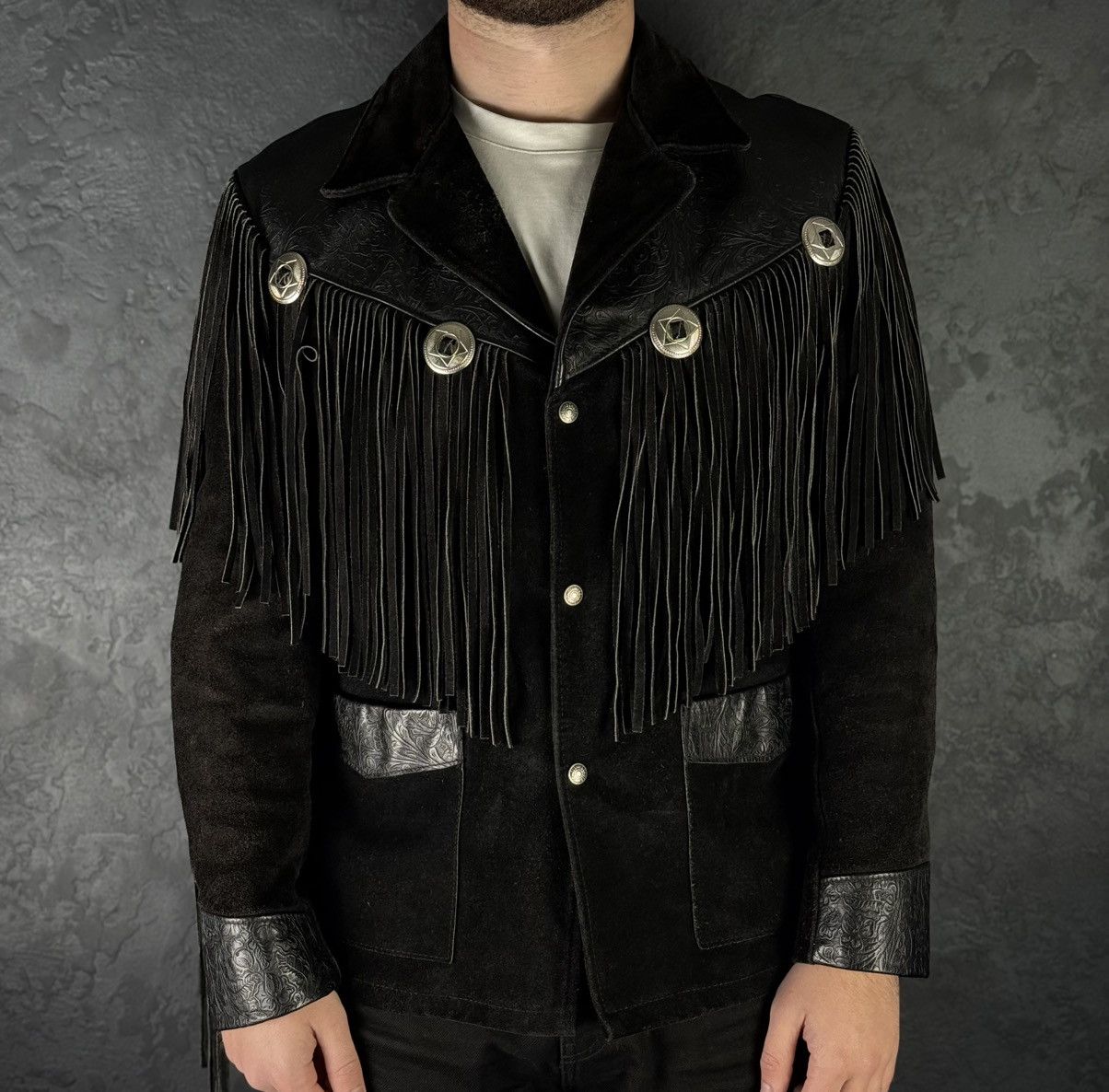 Schott Rare Schott NYC Western Vintage Genuine Suede Leather Jacket Size US L / EU 52-54 / 3 - 2 Thumbnail
