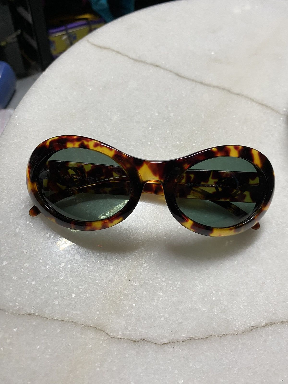 Gucci Gucci GG Oval Sunglasses Y2K Circle Shades Preowned Size ONE SIZE - 8 Thumbnail