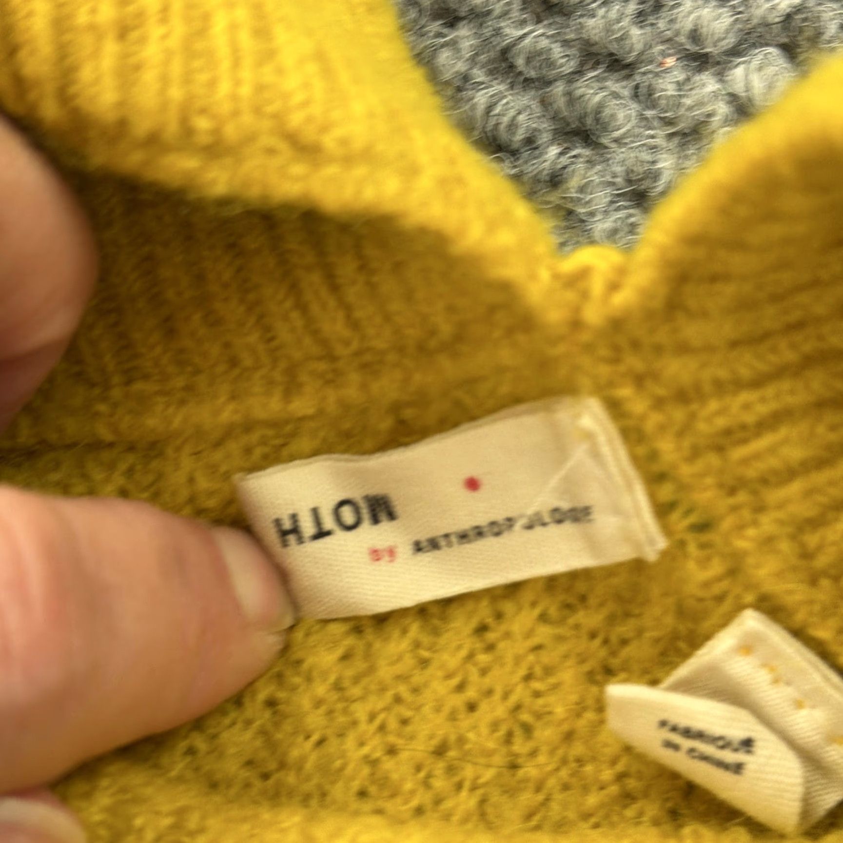 Anthropologie Anthropologie Sweater Womens PL Yellow Moth Wool Alpaca Mock Neck Pullover Knit Size L / US 10 / IT 46 - 3 Thumbnail