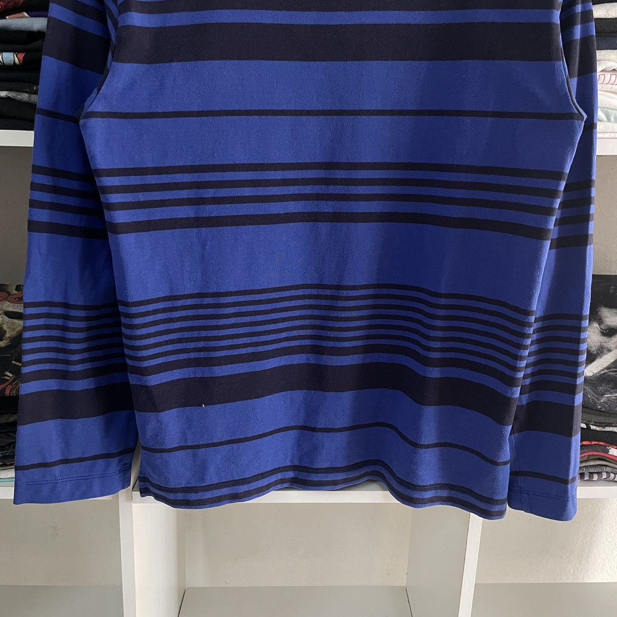 Vetements 🇯🇵 EDIFICE Vetements Pour Homme Women Stripe Blue Longsleeve Size US S / EU 44-46 / 1 - 11 Thumbnail