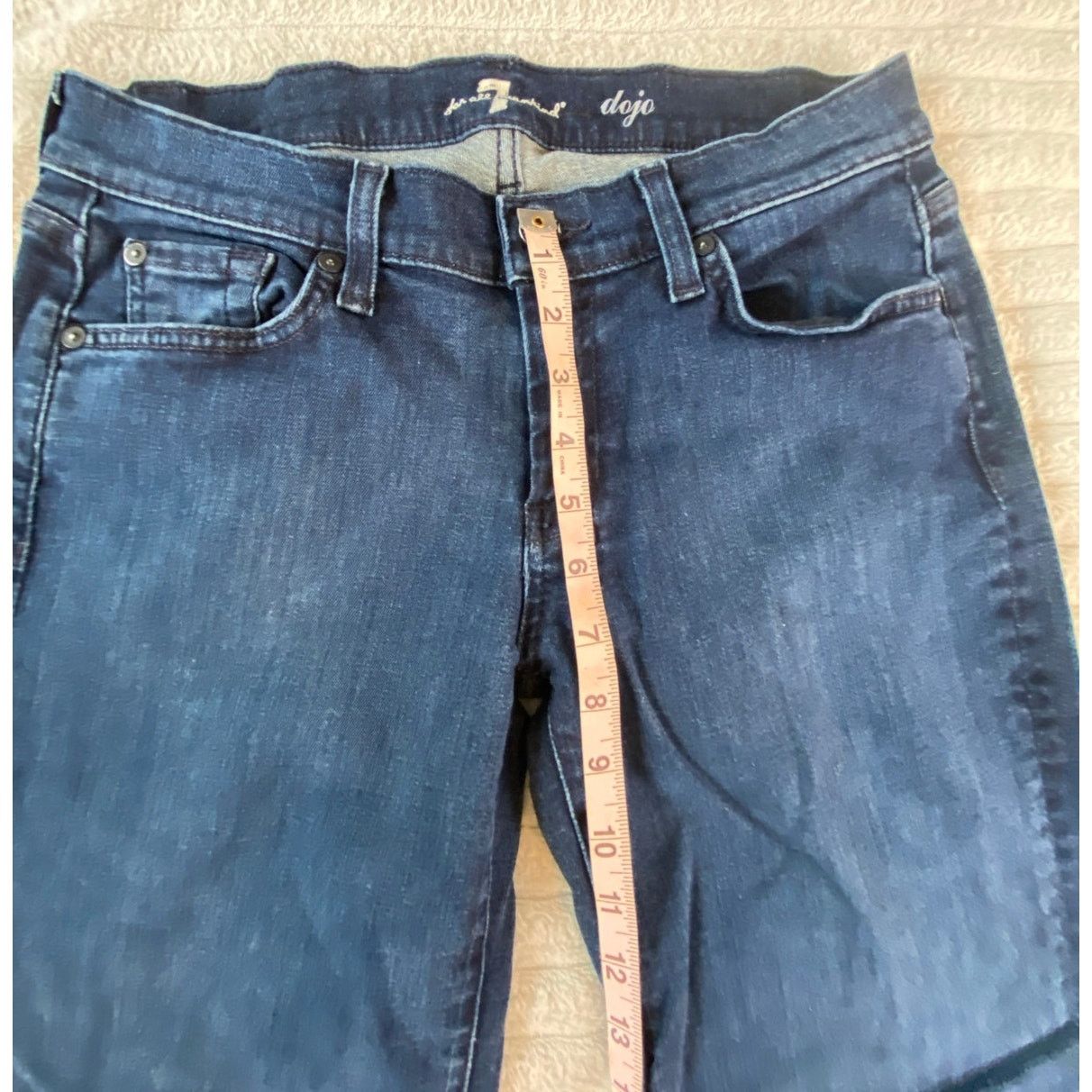 7 For All Mankind 7 For All Mankind DOJO Flare Dark Denim Jeans, 29x34" Inseam Size 29" - 4 Thumbnail