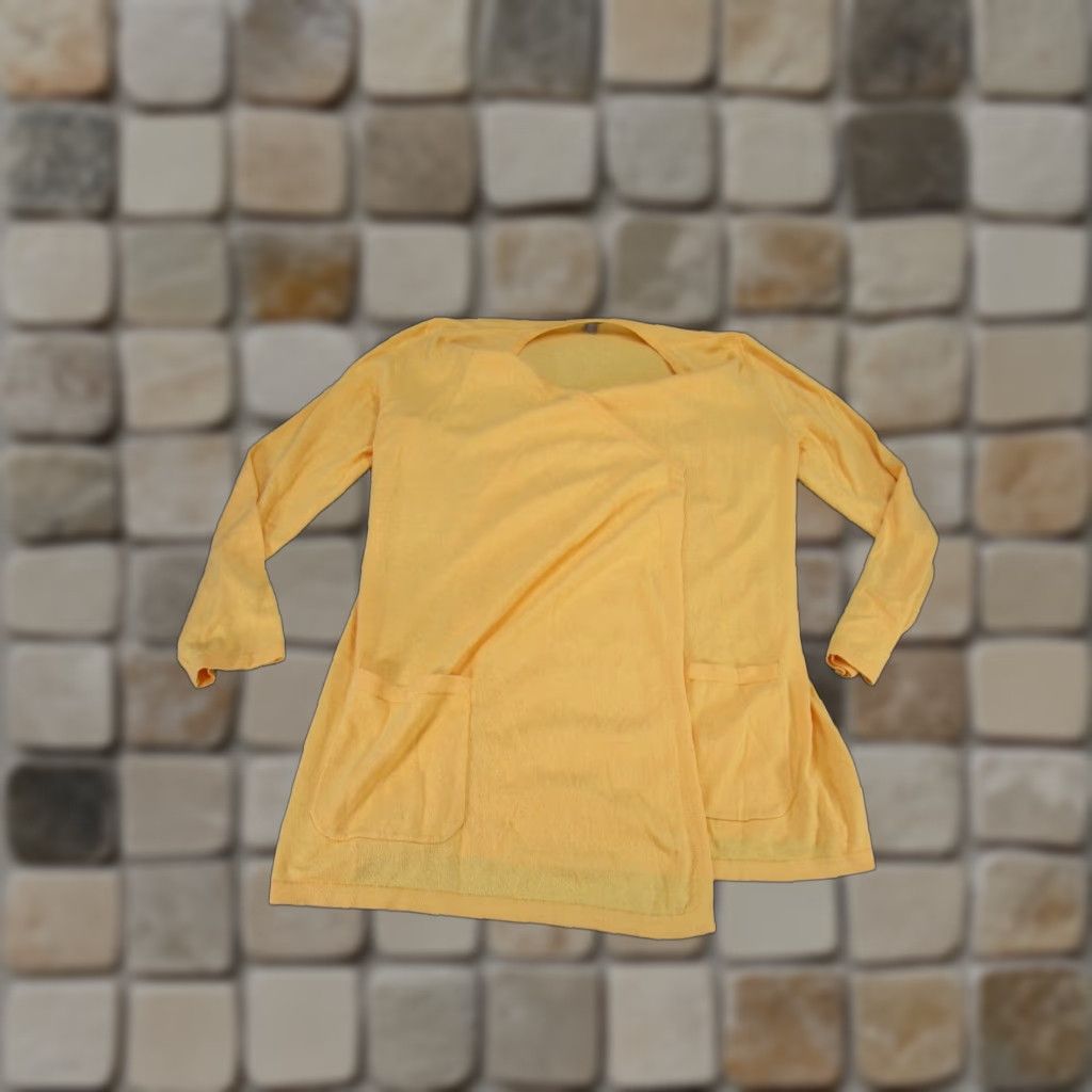 J. Jill J. Jill Cardigan Sweater Womens Small Petites Orange Open Casual Knit Cotton | Mens? Size S / US 4 / IT 40 - 1 Thumbnail