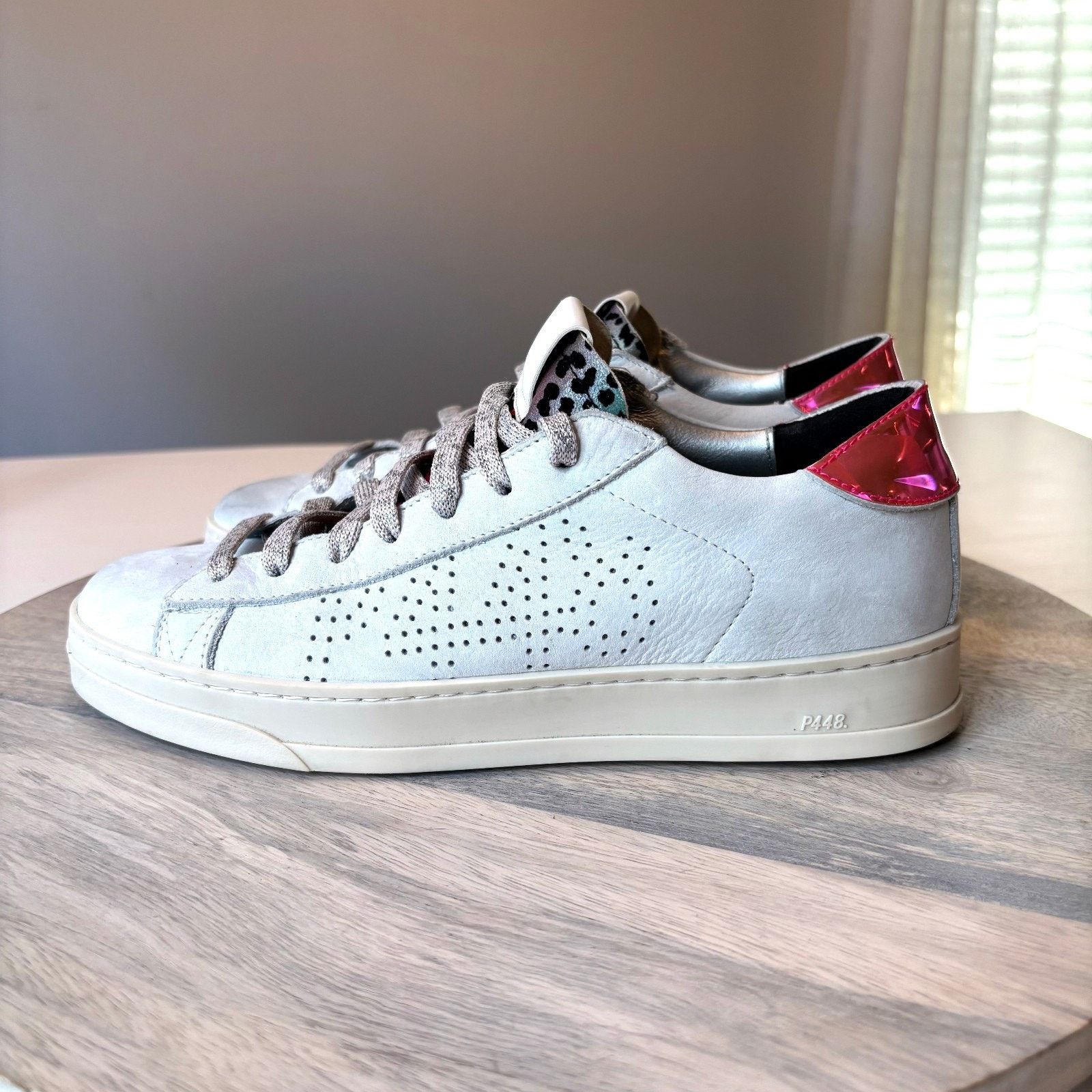 P448 P448 Jack White Leather Sneakers Animal Print Italy Size 8 Size US 8 / IT 38 - 2 Thumbnail