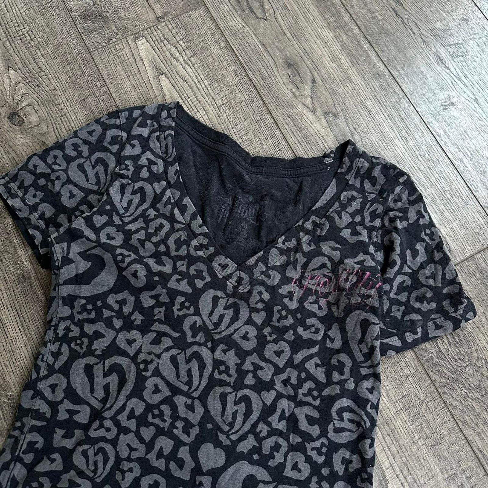 Vintage Beautiful vintage 00s y2k black cheetah shirt Size M / US 6-8 / IT 42-44 - 2 Thumbnail