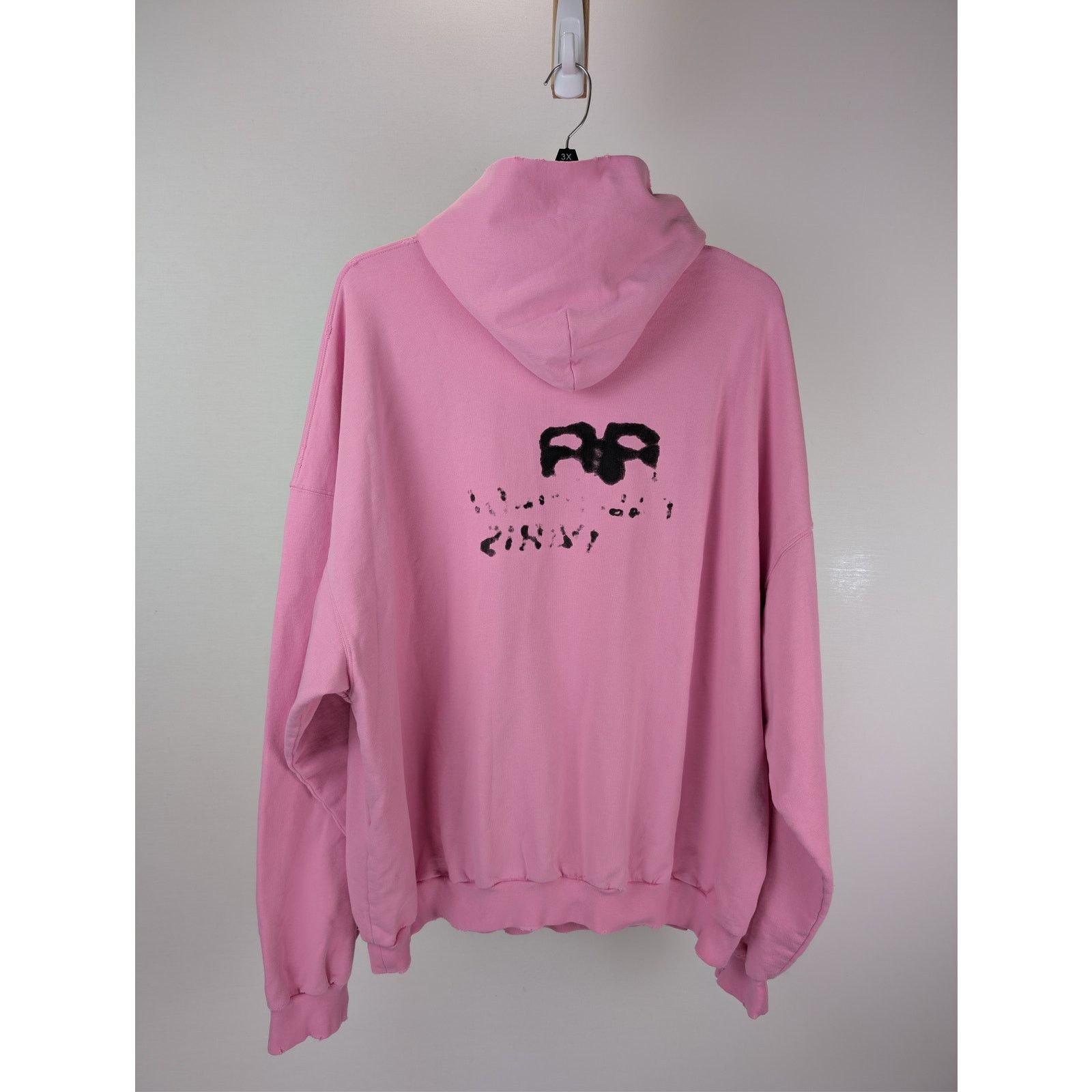 Balenciaga o1rshd1 Hand Drawn BB Icon Moll Boucle Large Fit Hoodie Pink Size US XL / EU 56 / 4 - 15 Thumbnail