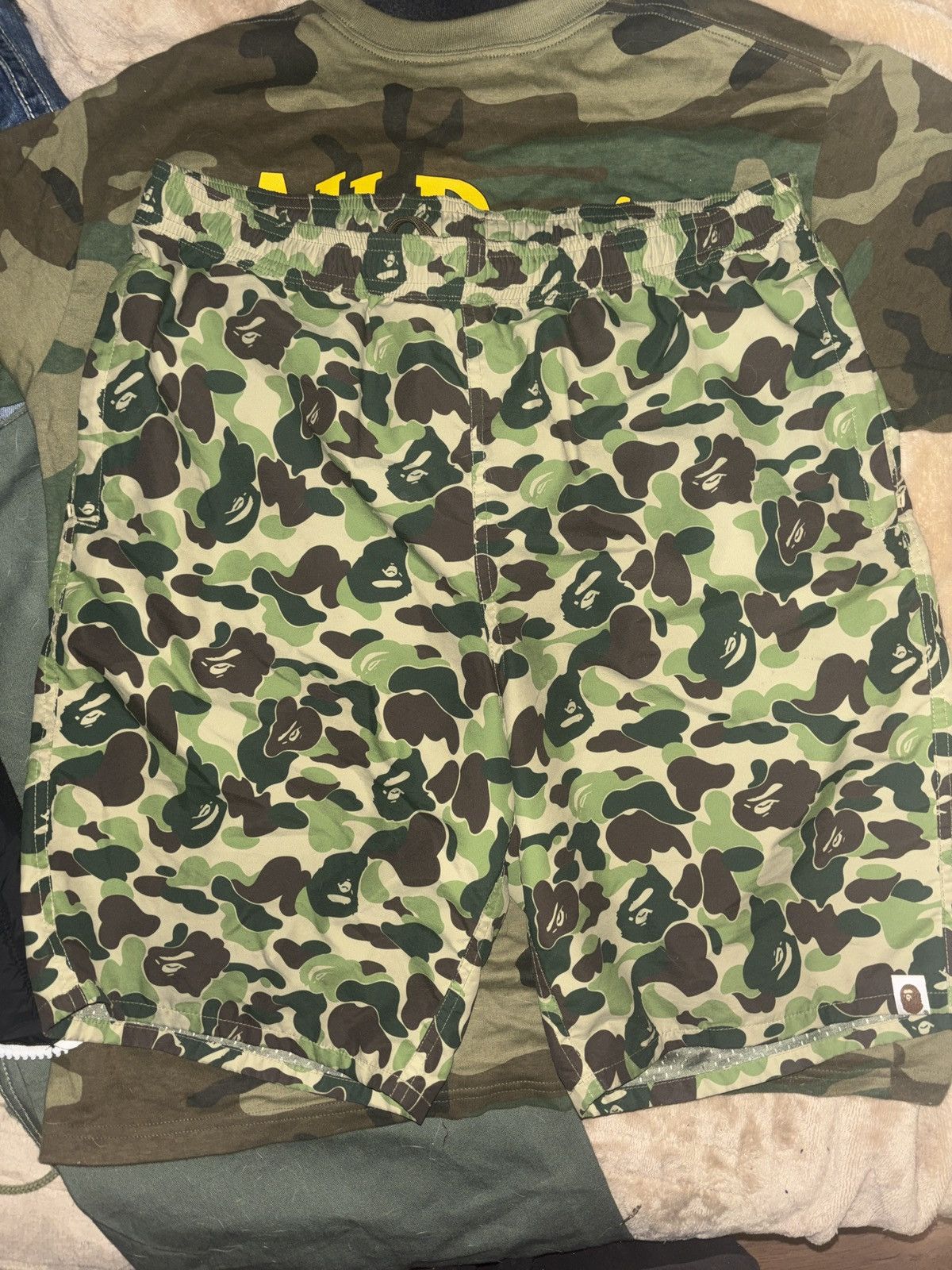 Bape Beach Green Swim Shorts