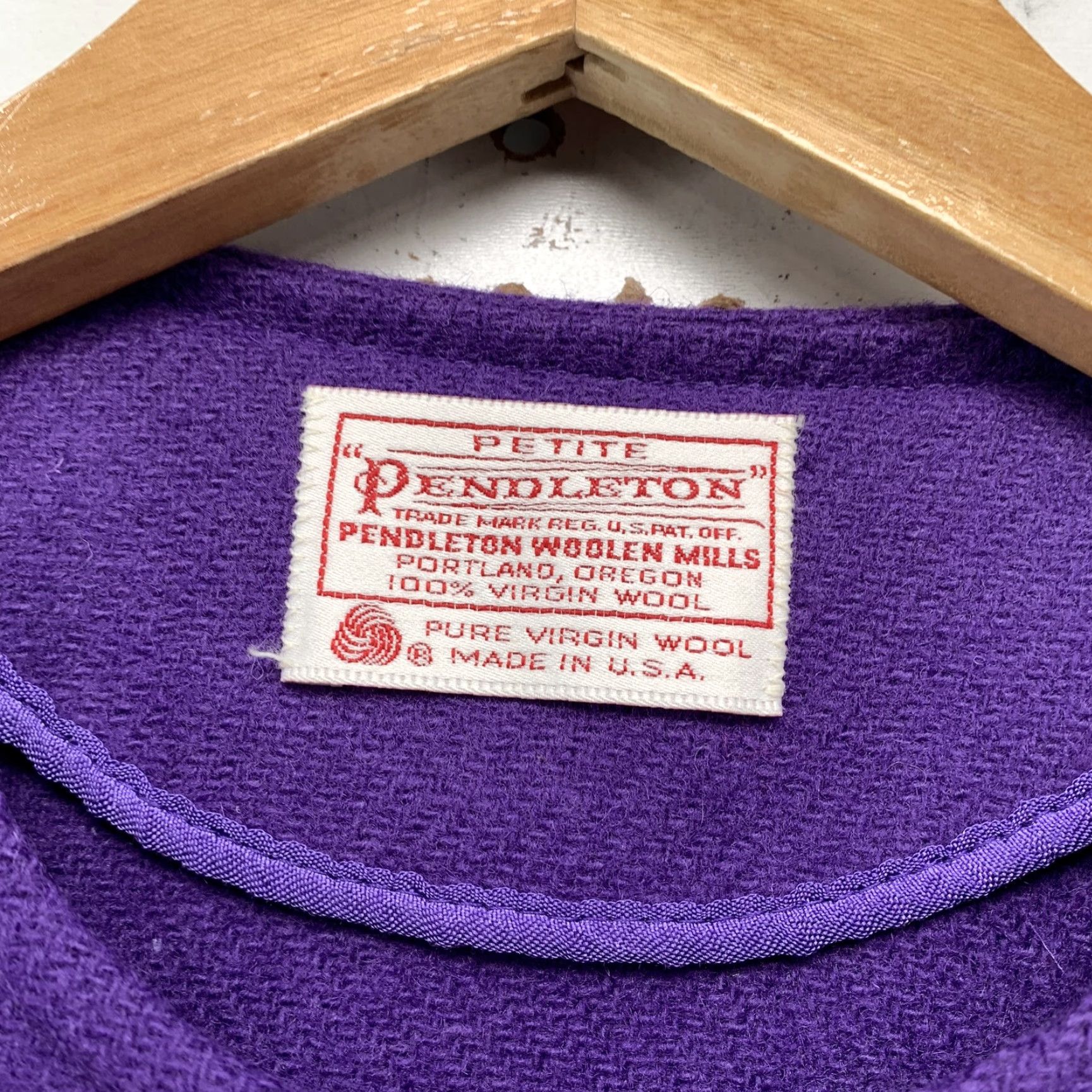 Pendleton VINTAGE Pendleton Wool Blazer Jacket Women's Medium Purple Cardigan USA Size M / US 6-8 / IT 42-44 - 3 Thumbnail