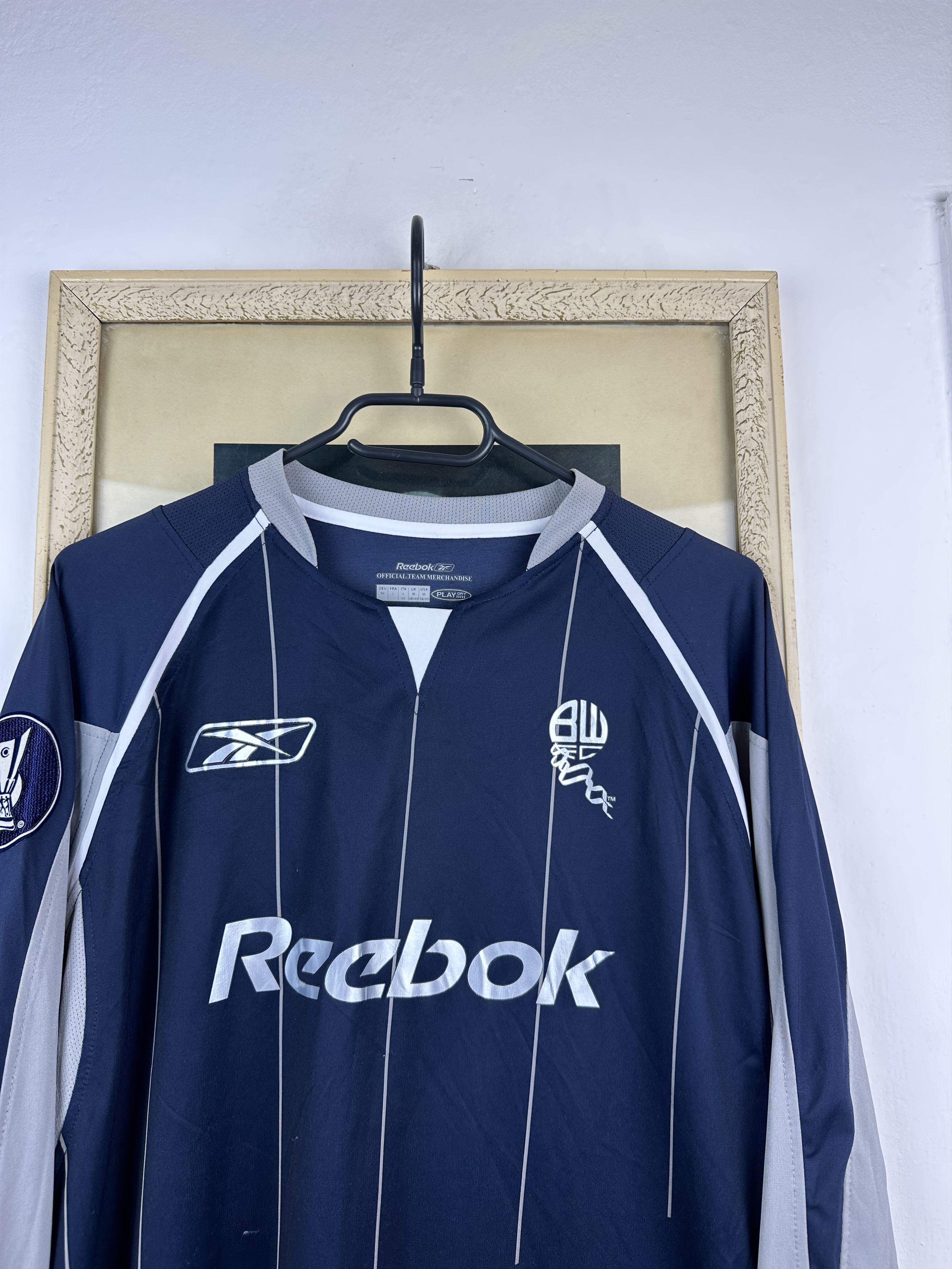 Vintage Bolton football shirt 2005 Long Sleeve #11 Gardner UEFA Cup Size US M / EU 48-50 / 2 - 4 Thumbnail