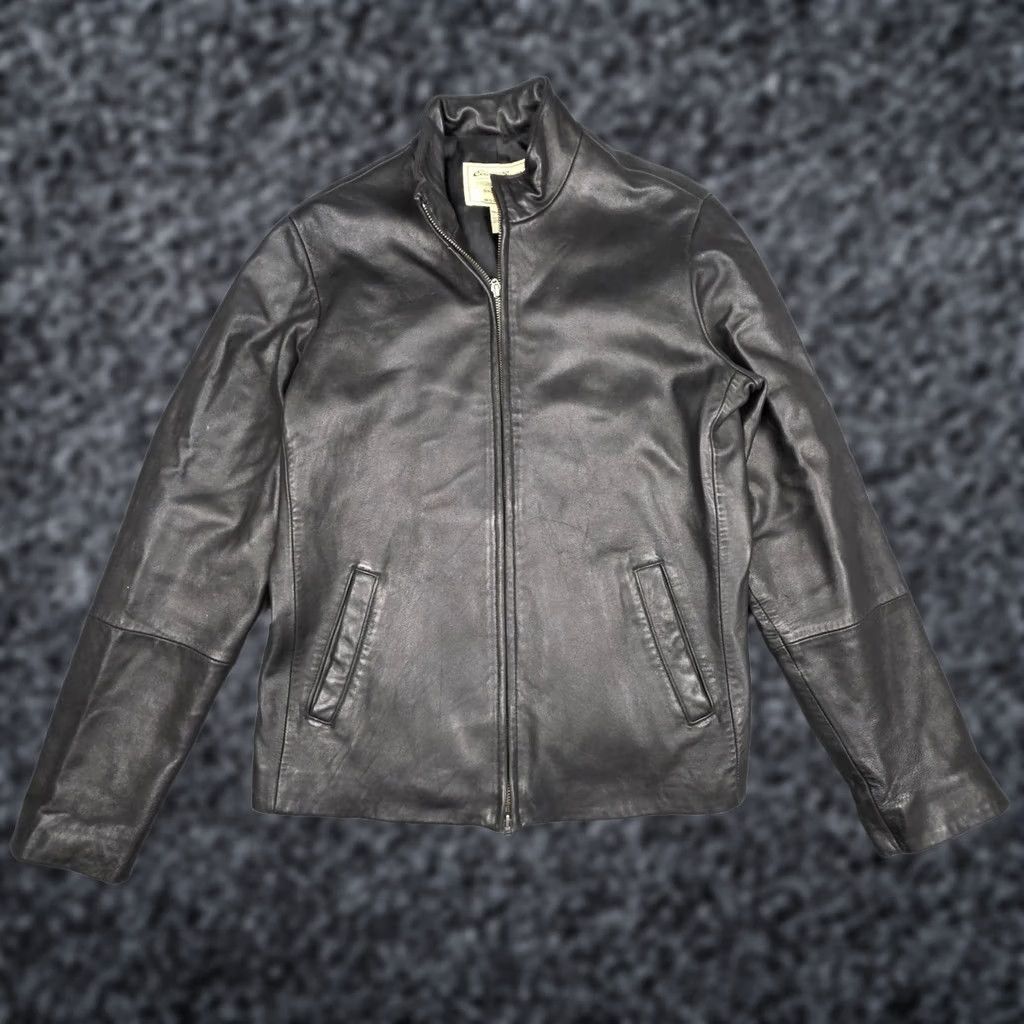 Eddie Bauer Eddie Bauer Leather Jacket Men Large Full Zip Bomber Black Size US L / EU 52-54 / 3 - 1 Thumbnail