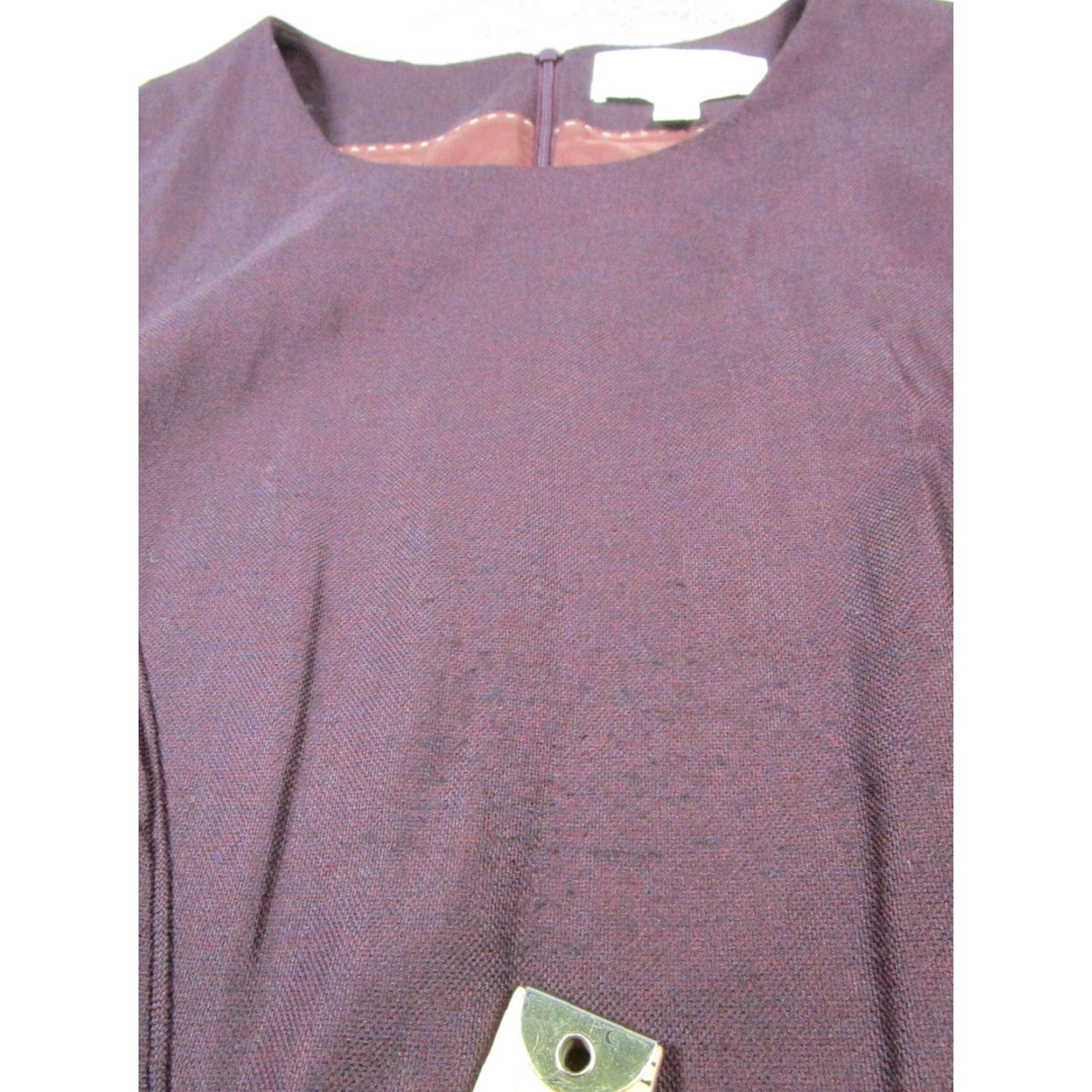 Hugo Boss VINTAGE Hugo Boss Dress Womens 14 Brown Wool Blend Sleeveless Pencil Sheath Knee Length Business Party Size XL / US 12-14 / IT 48-50 - 6 Thumbnail