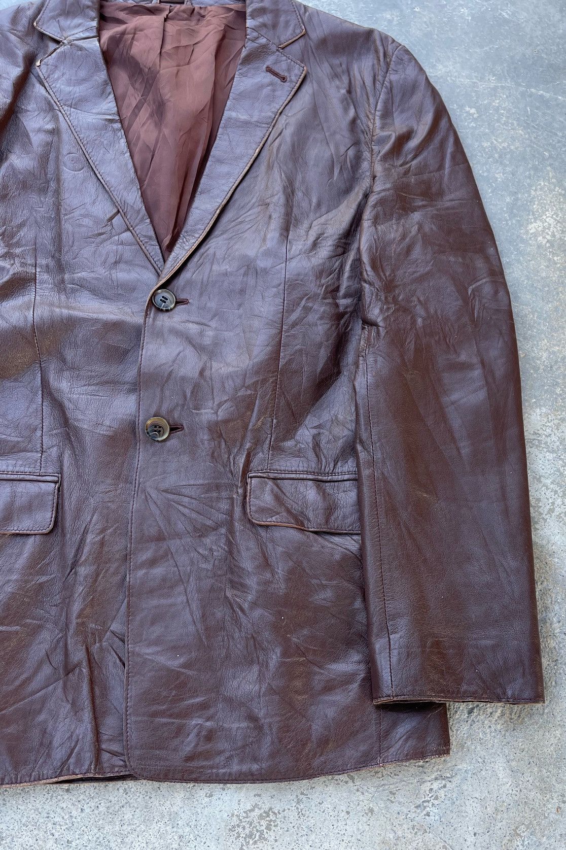 Takeo Kikuchi TAKEO KIKUCHI SHEEP SKIN LEATHER COAT Size US L / EU 52-54 / 3 - 8 Thumbnail