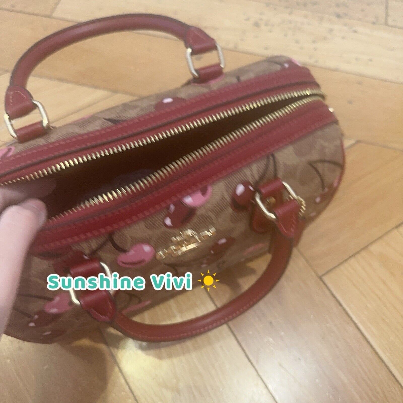 Coach NWT COACH Rowan Satchel Bag In Signature Cherry Print CY692 Size ONE SIZE - 4 Thumbnail