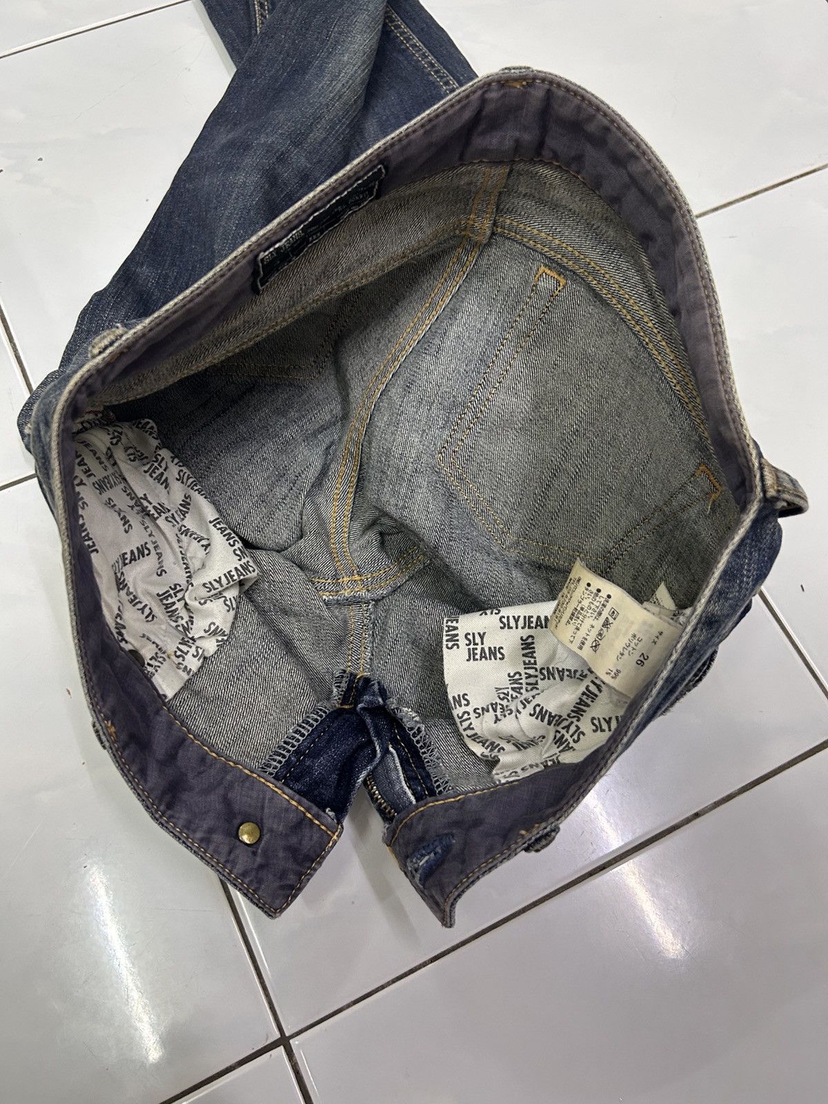 Japanese Brand × Vintage Vintage Japanese Sly Jeans Blue Wash Skinny Fit Denim Size US 30 / EU 46 - 15 Thumbnail