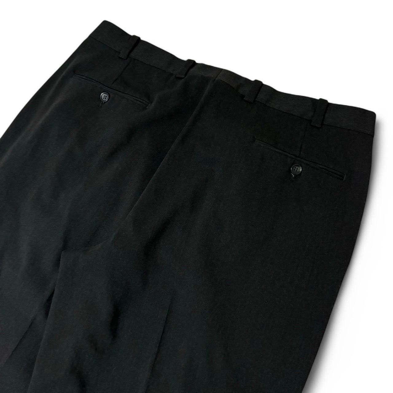 Designer Vintage 1990s Cacharel Dark Grey Pleated Trousers 37x30.25 Size US 37 - 7 Thumbnail