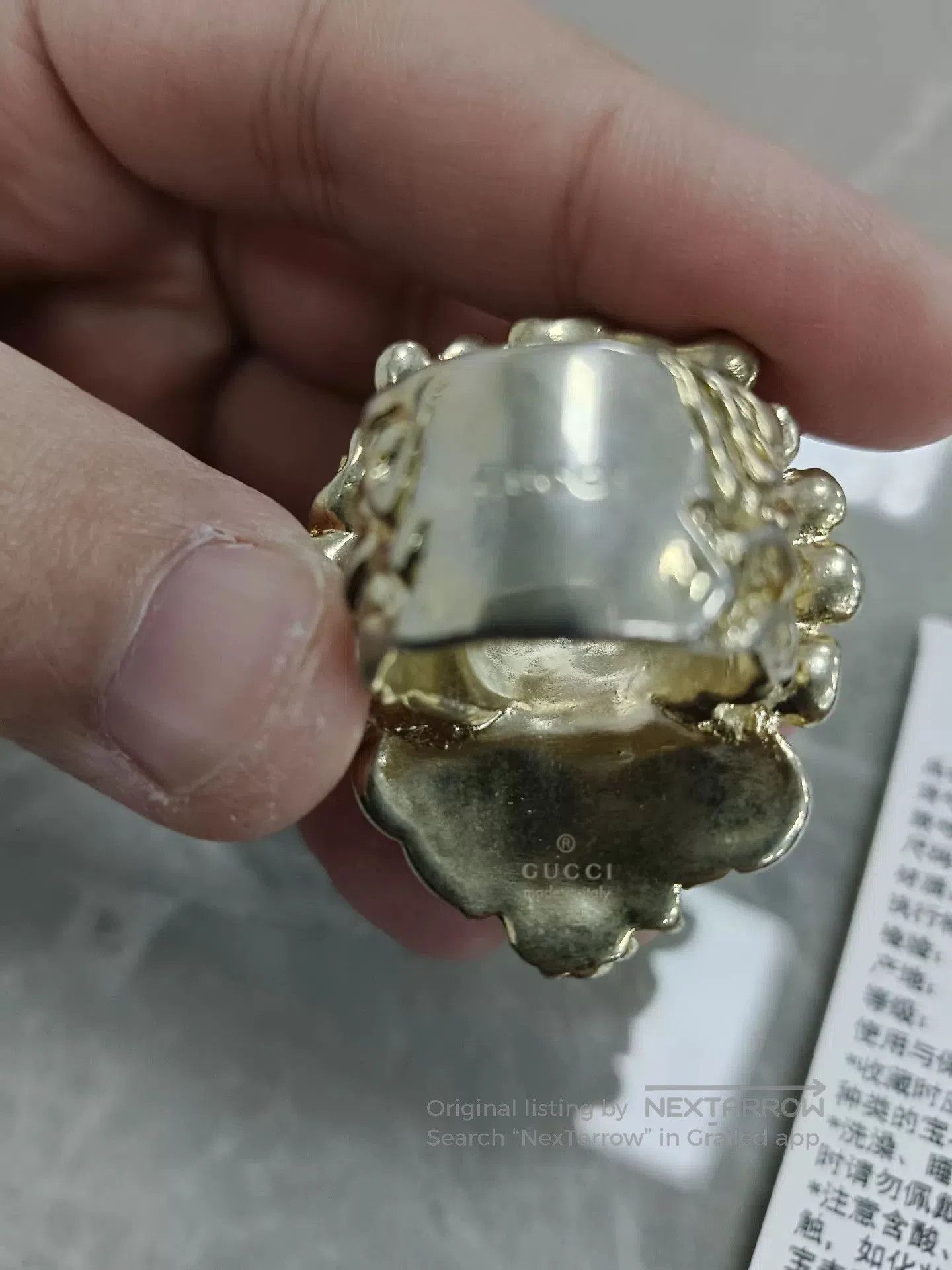 Gucci gucci lion head ring size 19. Size ONE SIZE - 6 Thumbnail