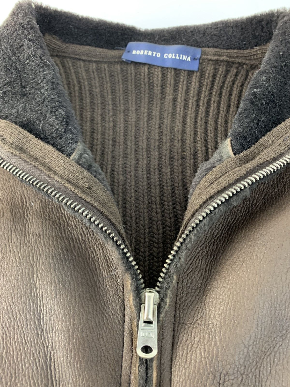 Roberto Collina Roberto Collina Sheep Skin Leather Knit Made in Italy Bomber Size S / US 4 / IT 40 - 3 Thumbnail