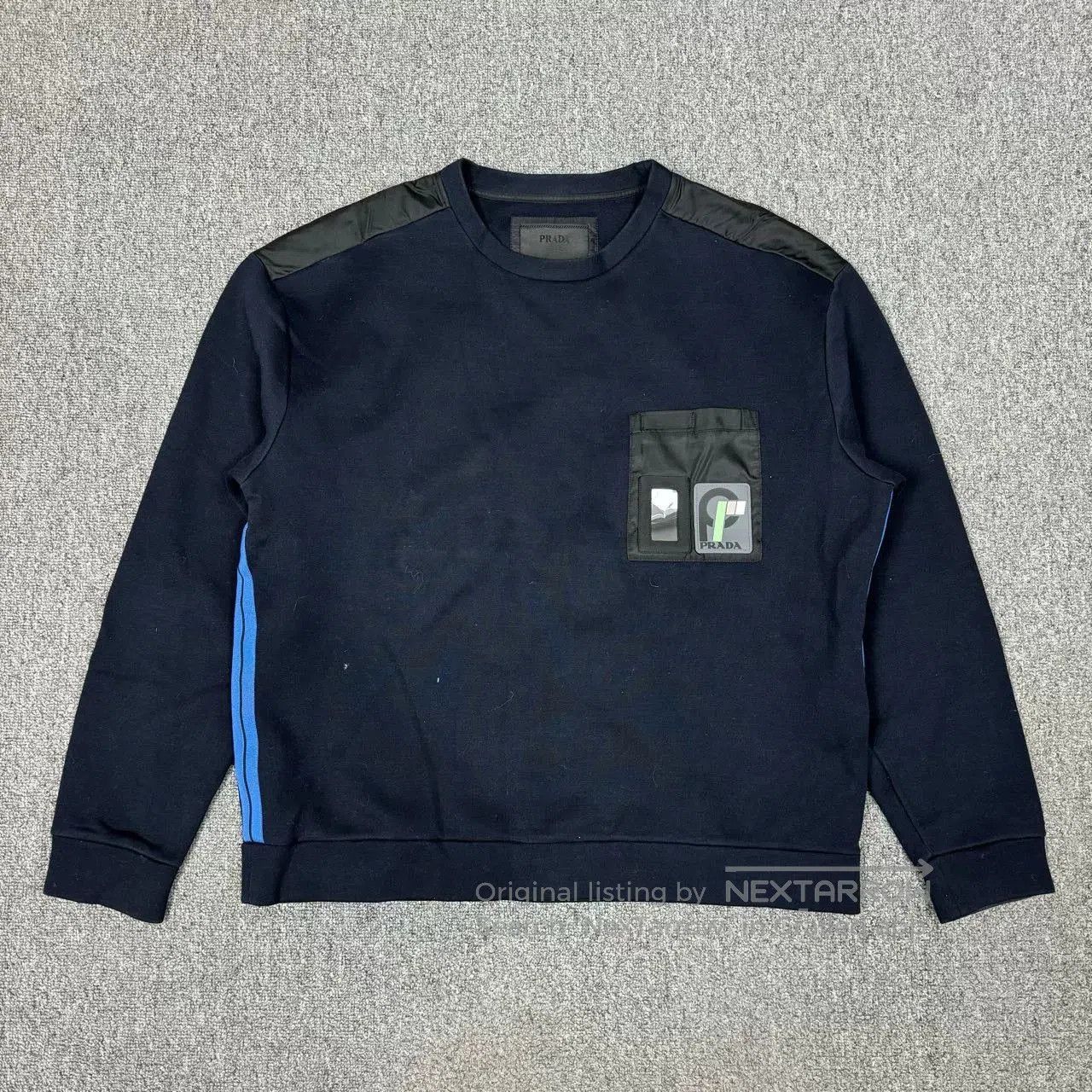 Prada Prada Chest Logo Nylon Sweatshirt XXXL. Size US XXL / EU 58 / 5 - 1 Thumbnail