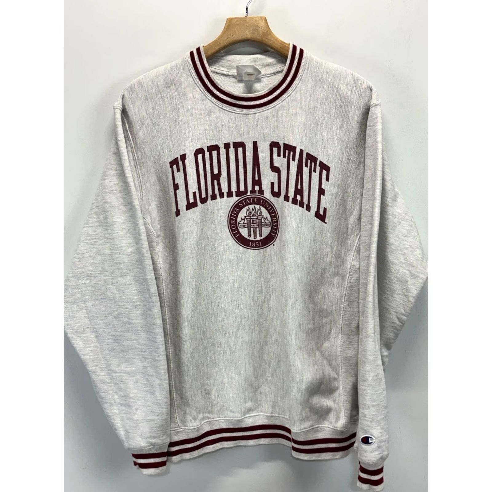 Champion Champion Reverse Weave Sweatshirt Florida State University FSU Crewneck Medium Unisex Adults Gray Cotton Blend Heavyweight Logo" Size US M / EU 48-50 / 2 - 2 Thumbnail
