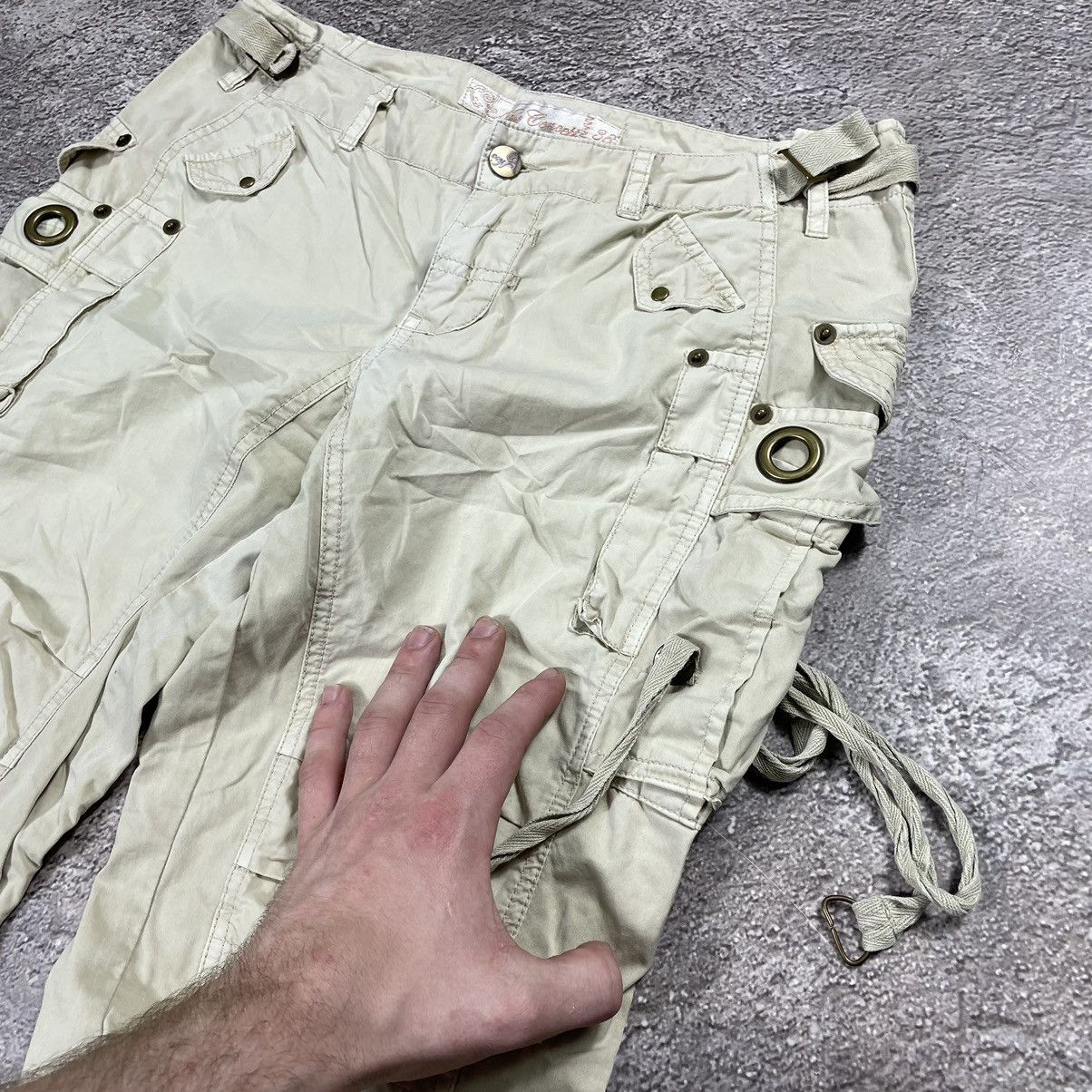 If Six Was Nine Vintage 90s Flared Pants Parachute Tokyo Japan Bondage Y2K Size 27" / US 4 / IT 40 - 4 Thumbnail
