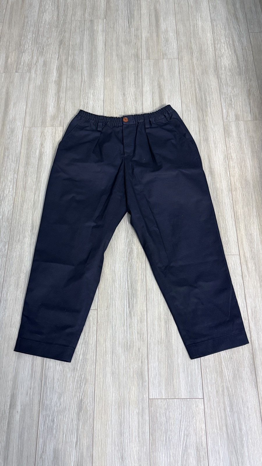Marni Marni Workwear Cotton Gabardine Crop Pants 30US 46EU navy Size US 30 / EU 46 - 1 Thumbnail
